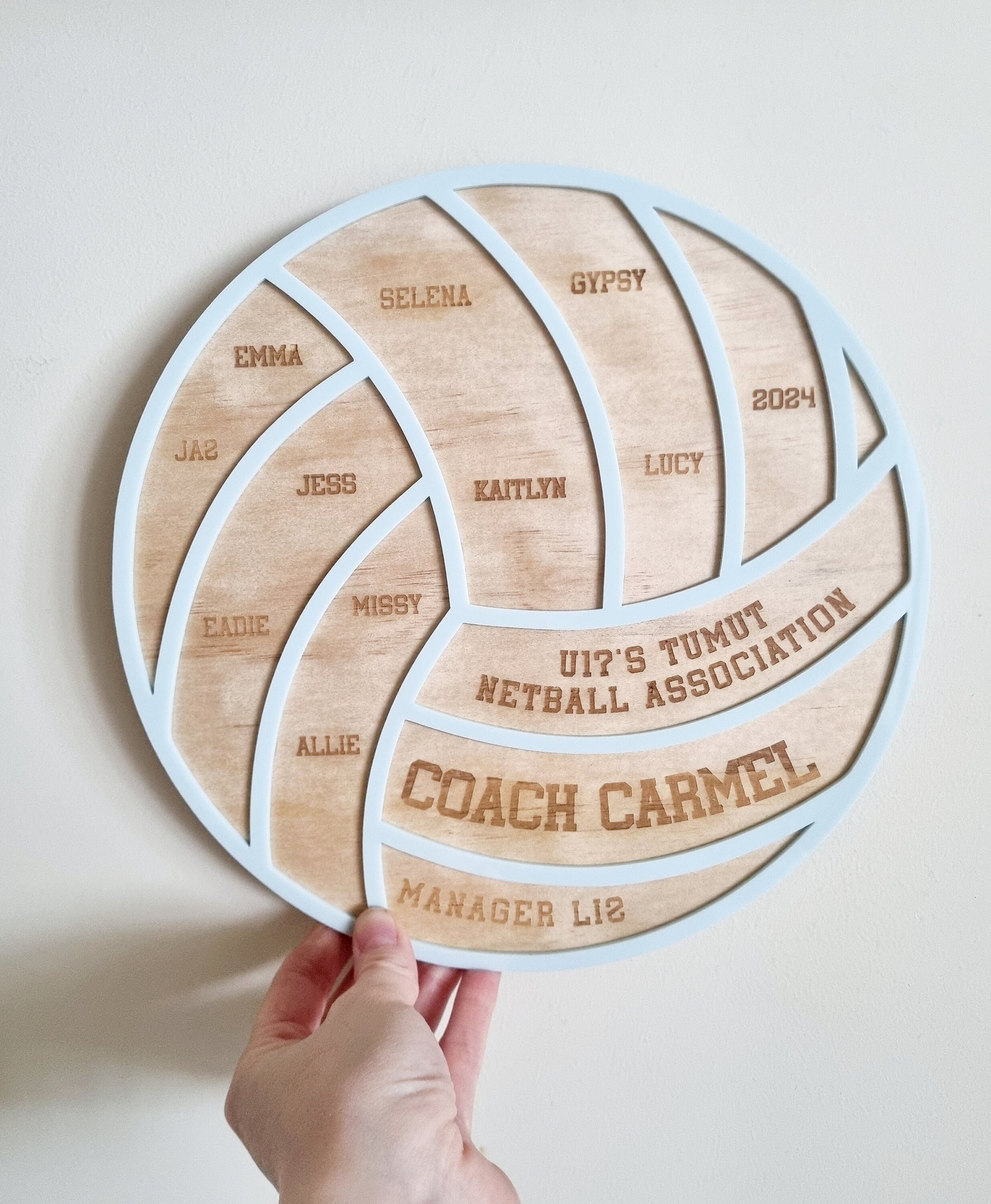 Personalised Netball Coach Plaque, Custom Netball Gift, End of Season Coach Appreciation