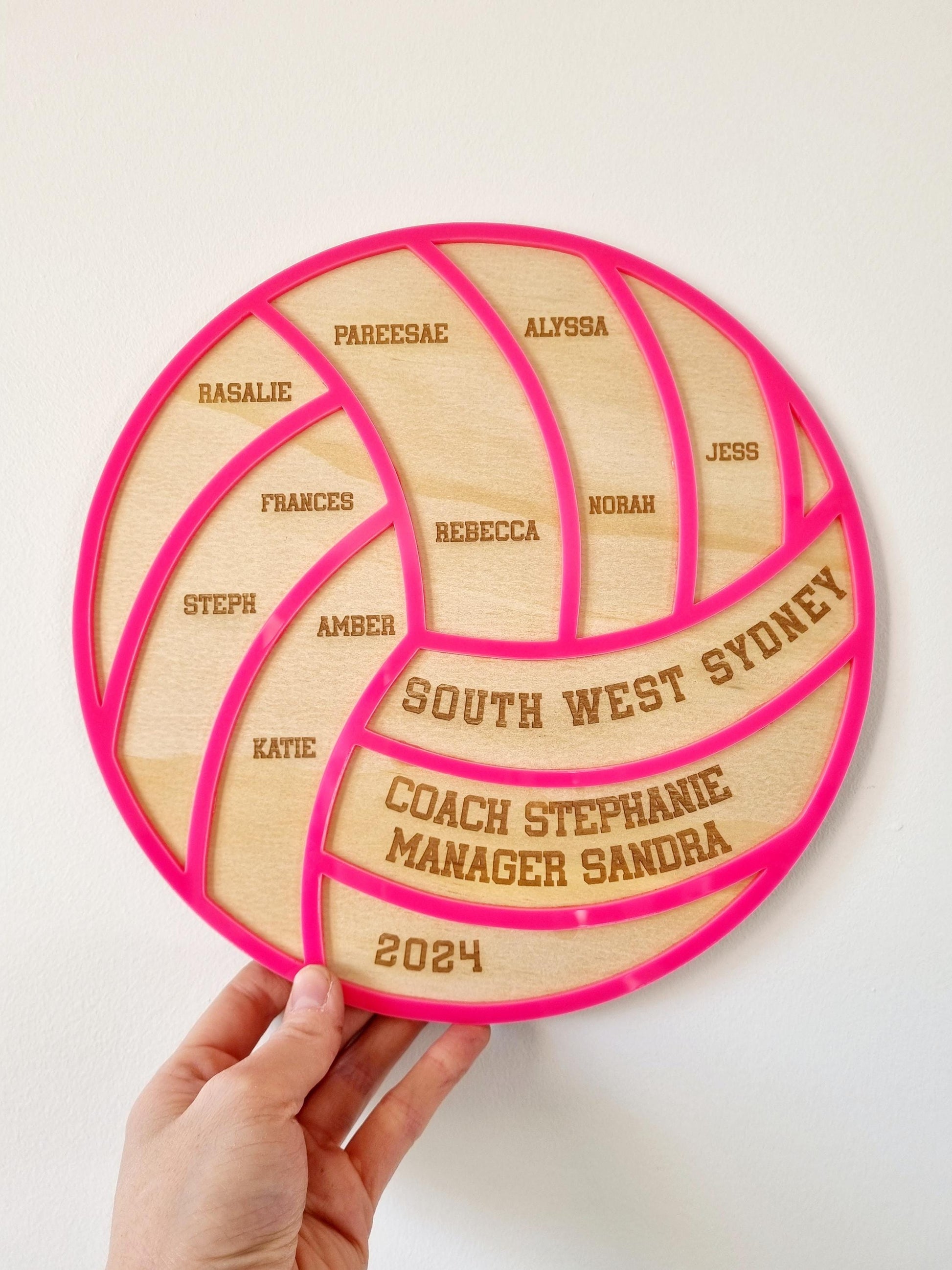 Personalised Netball Coach Plaque, Custom Netball Gift, End of Season Coach Appreciation