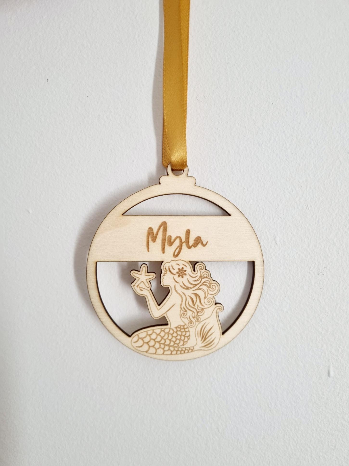Personalised Mermaid Christmas Ornament, Magical Mermaid, Mermaid Christmas