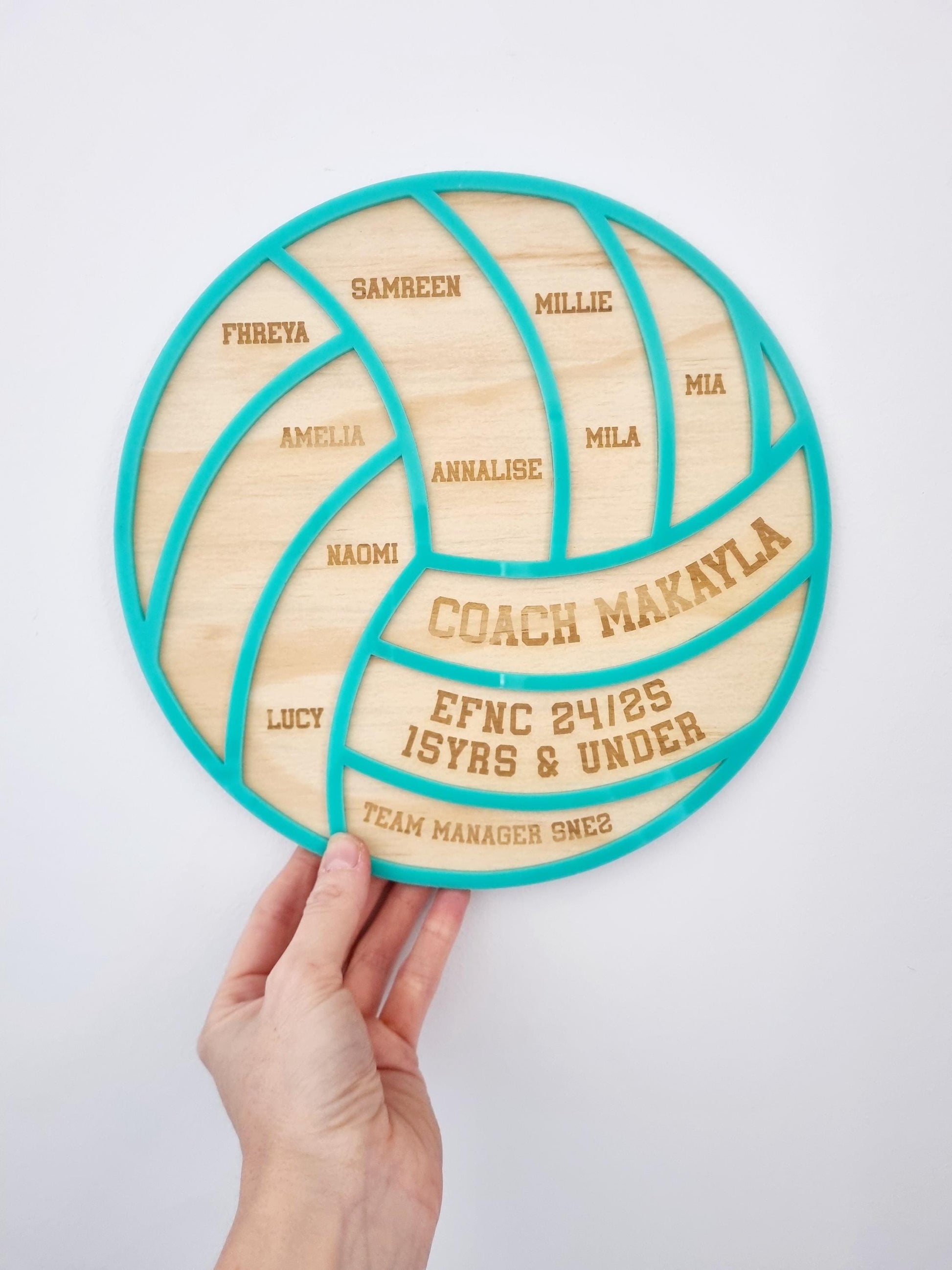 Personalised Netball Coach Plaque, Custom Netball Gift, End of Season Coach Appreciation