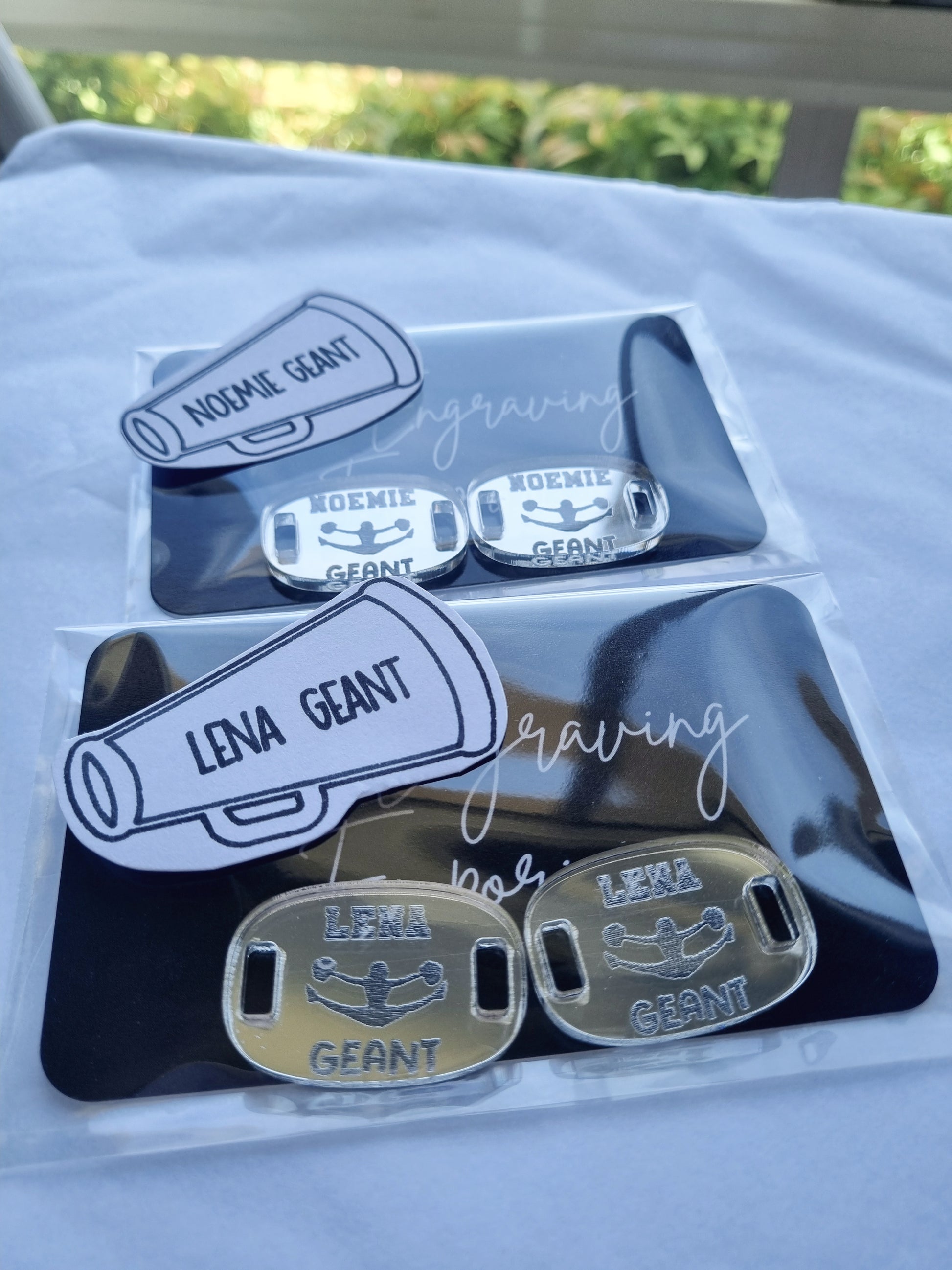 Cheer Shoe Charms – Personalised Acrylic Shoe Tags for Cheerleaders