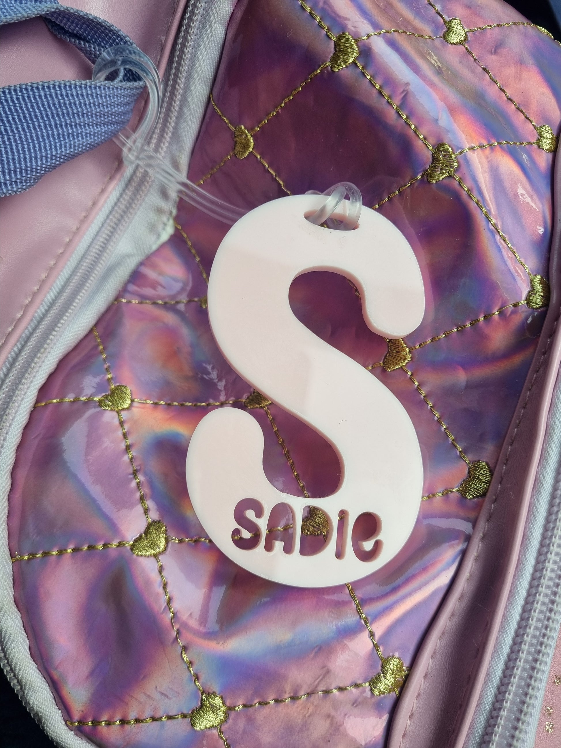 Personalised Letter Bag Tag for School Bag