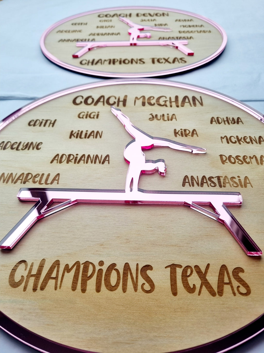 Personalised Gymnastics Coach Gift Set - Custom Coach Plaque & Shoe Tags