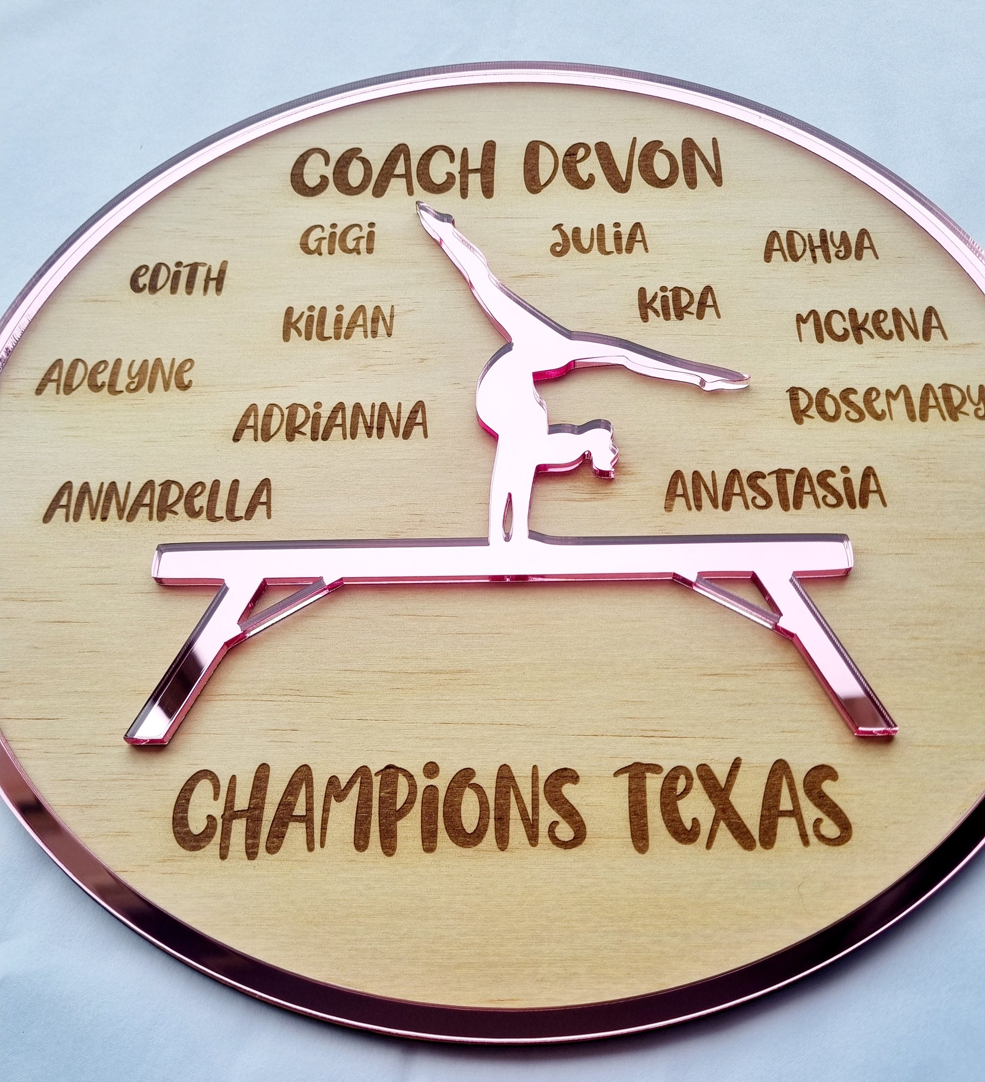 Personalised Gymnastics Coach Gift Set - Custom Coach Plaque & Shoe Tags