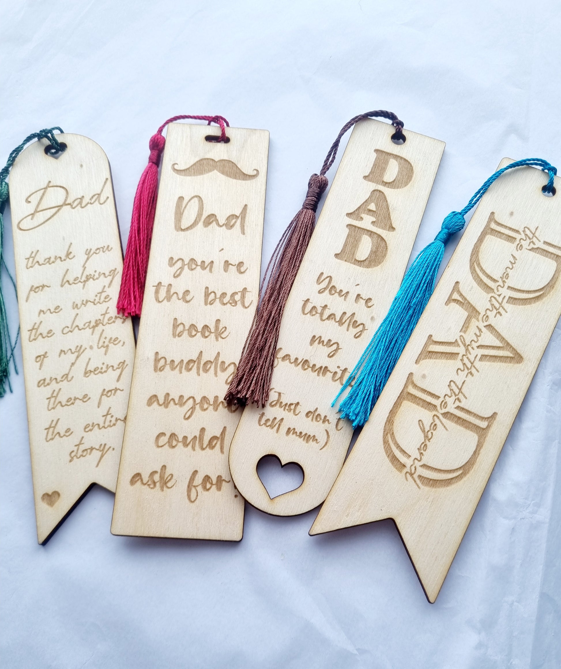 Fathers Day Bookmarks, Page Markers, Book Lovers