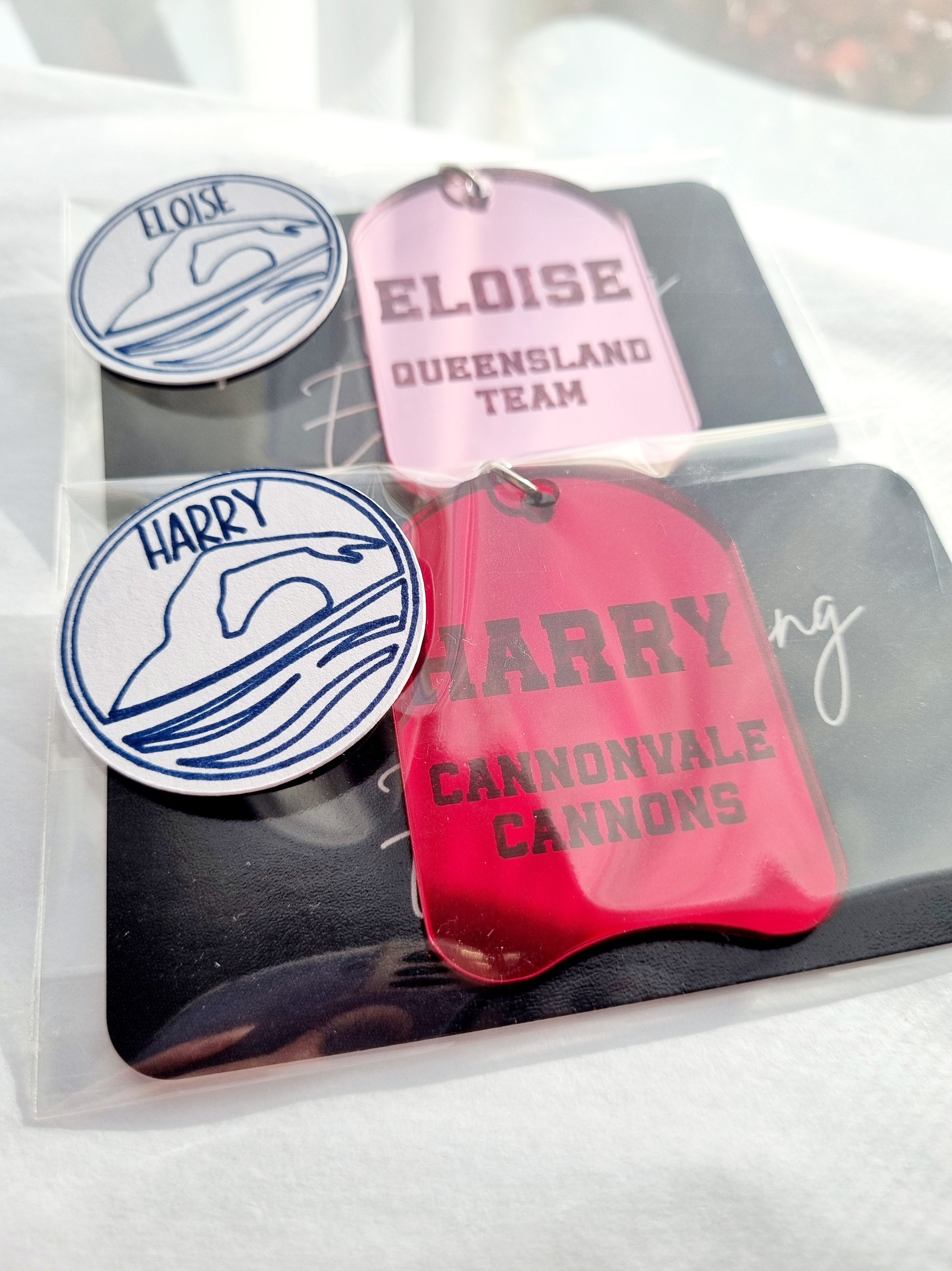 Personalised Swimming Kickboard Keyring
