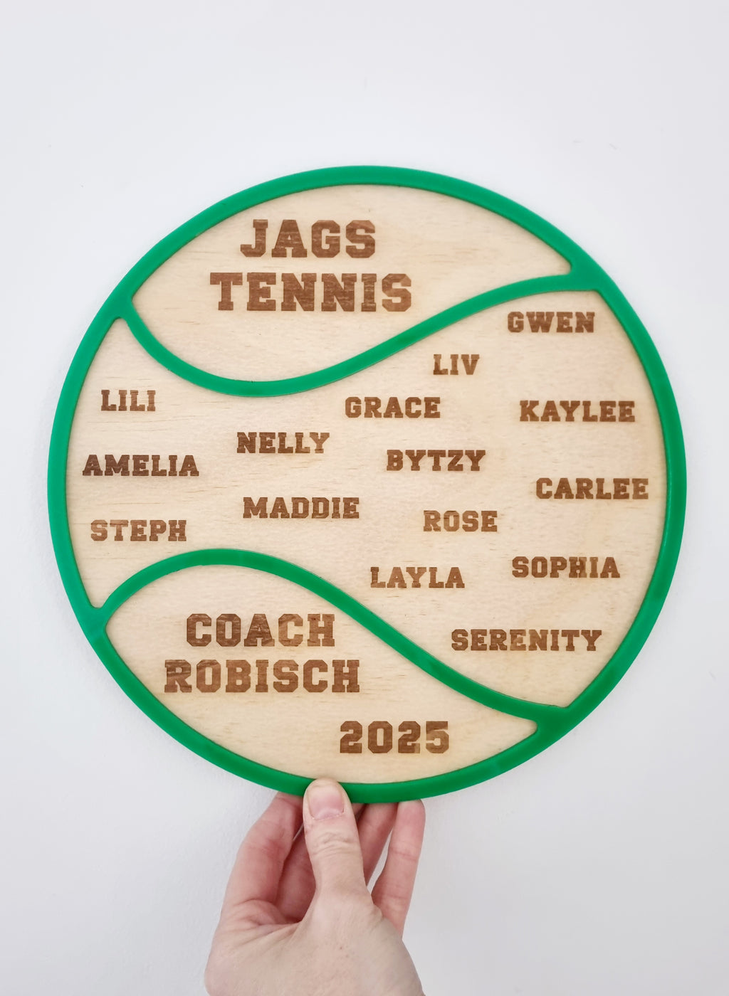 Tennis Coach Gift Plaque – Personalised Tennis Team Gift