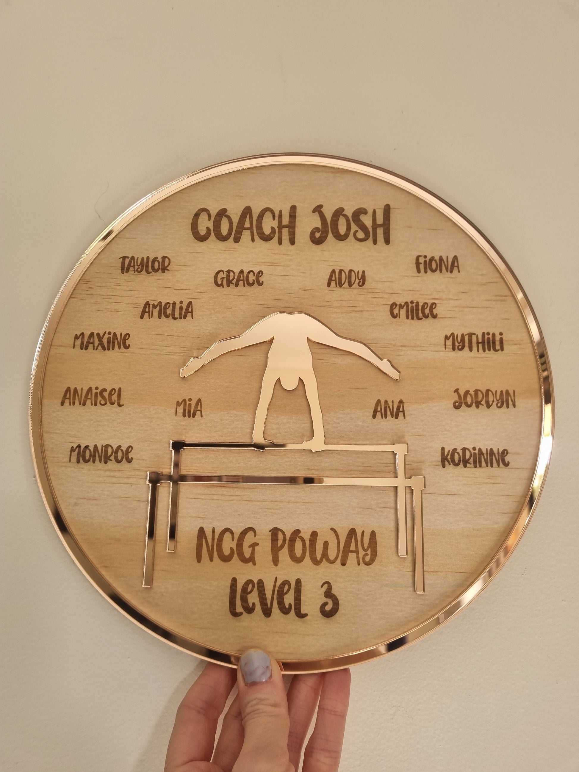 Personalised Gymnastics Coach Gift Set - Custom Coach Plaque & Shoe Tags