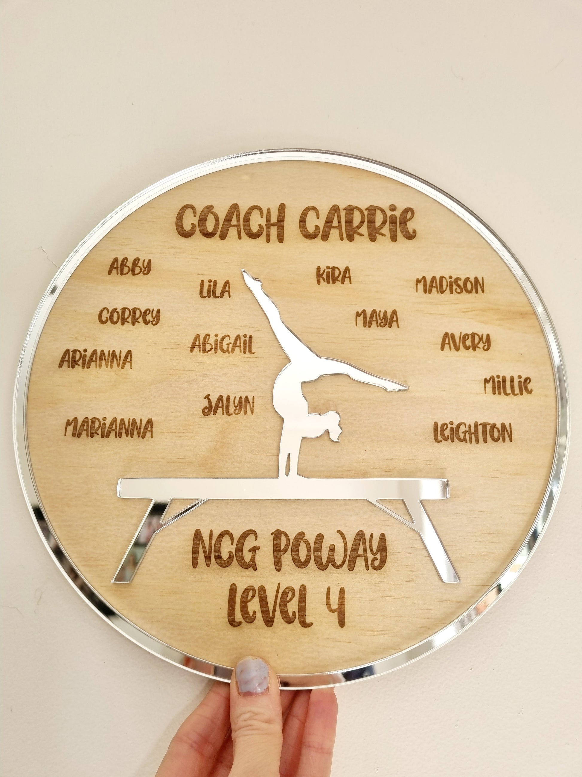 Personalised Gymnastics Coach Gift Set - Custom Coach Plaque & Shoe Tags