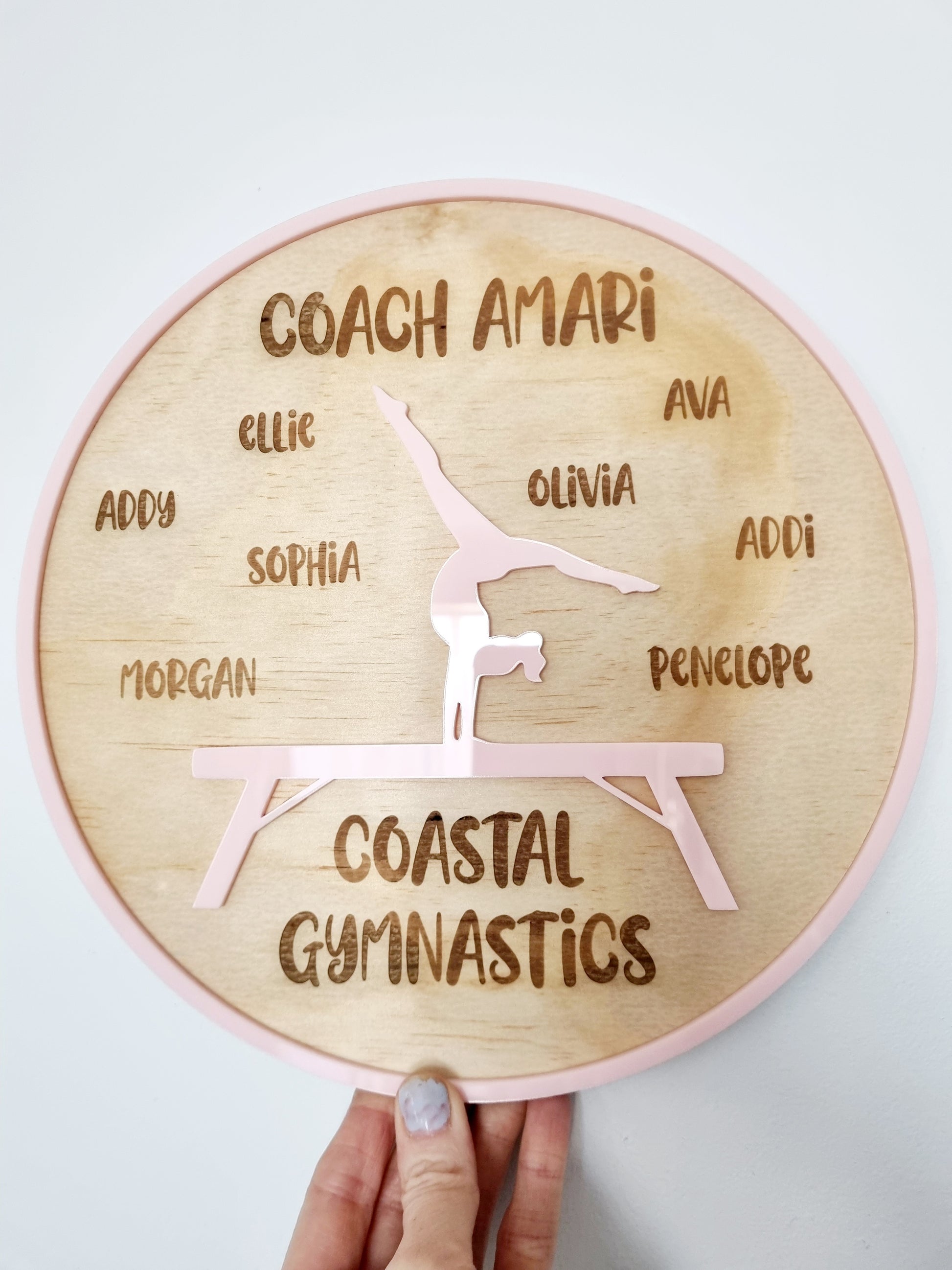 Gymnastics Coach Gift –  Personalised Team Appreciation Plaque
