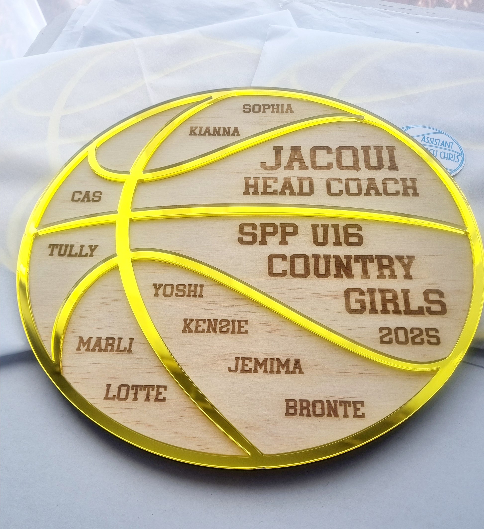 Basketball Coach & Team Gift Set – Personalised Plaque & Shoe Tags
