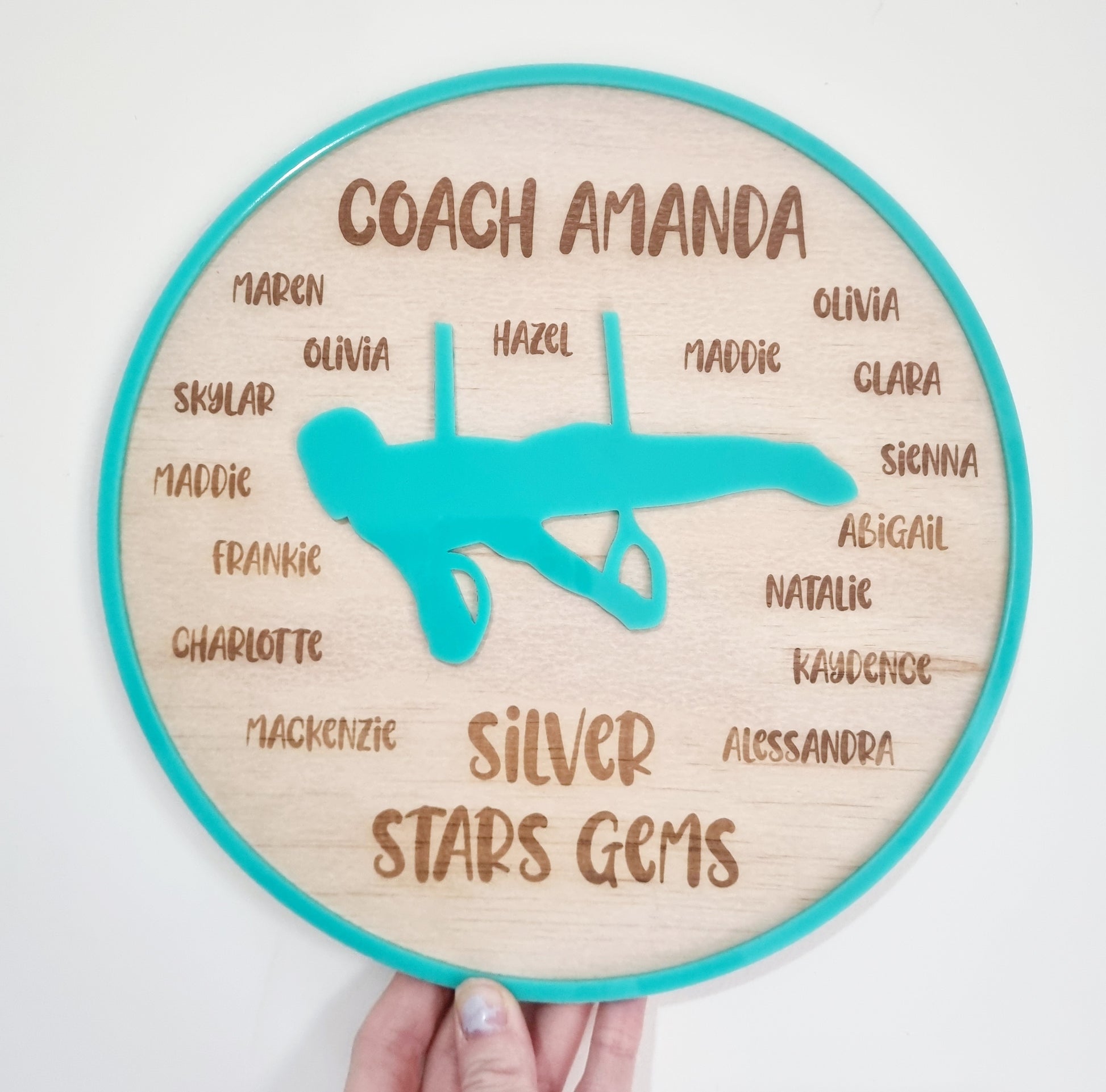 Gymnastics Coach Gift –  Personalised Team Appreciation Plaque