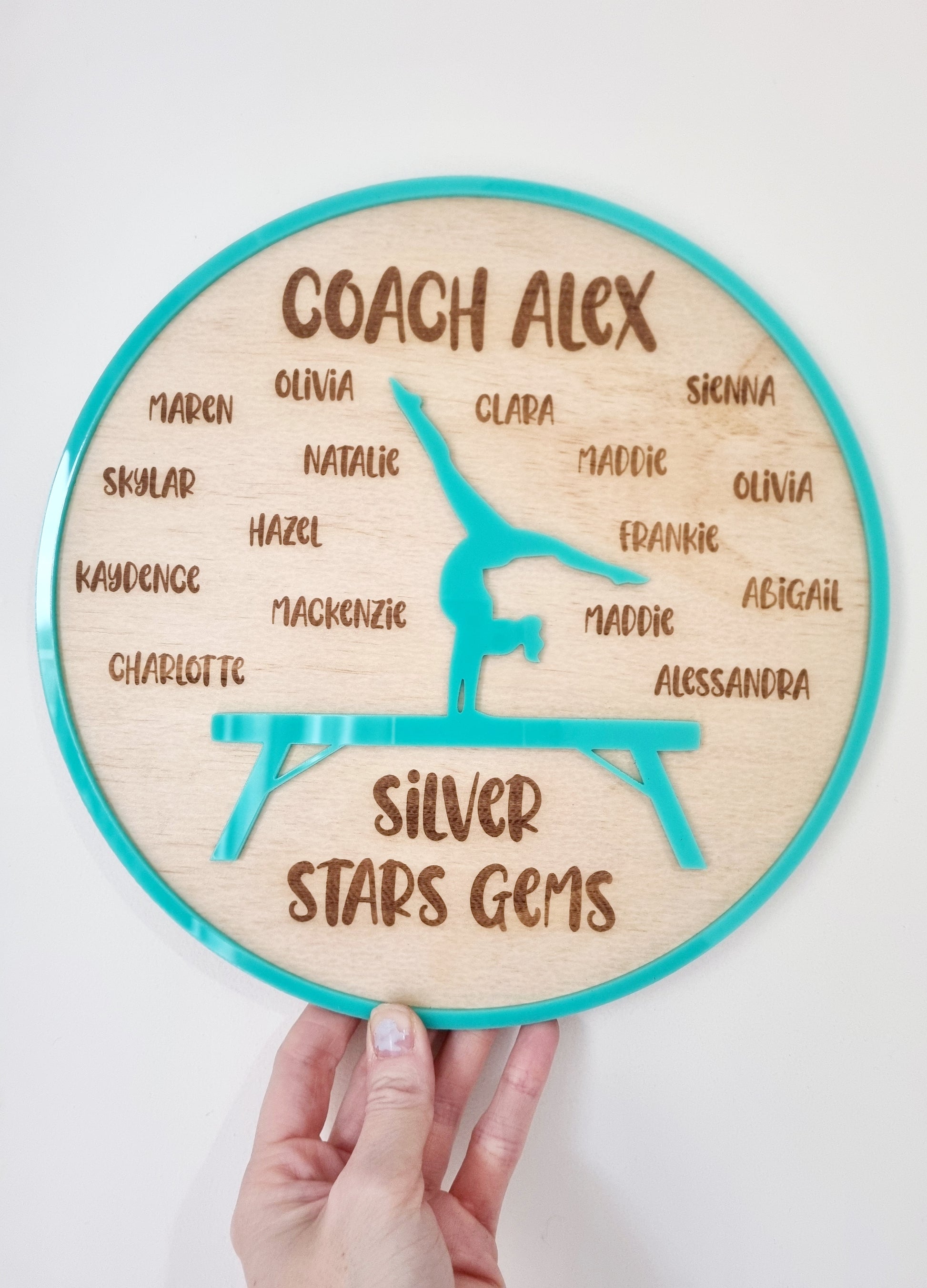 Personalised Gymnastics Coach Gift Set - Custom Coach Plaque & Shoe Tags