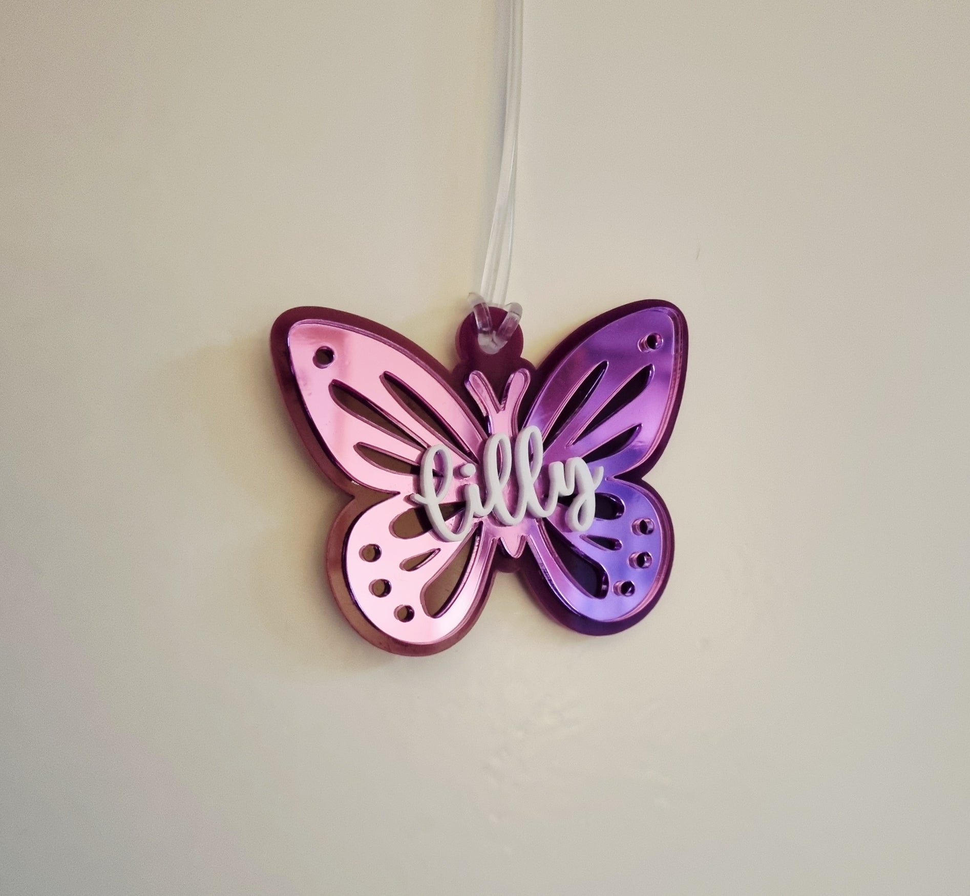 Personalised Butterfly Bag Tag