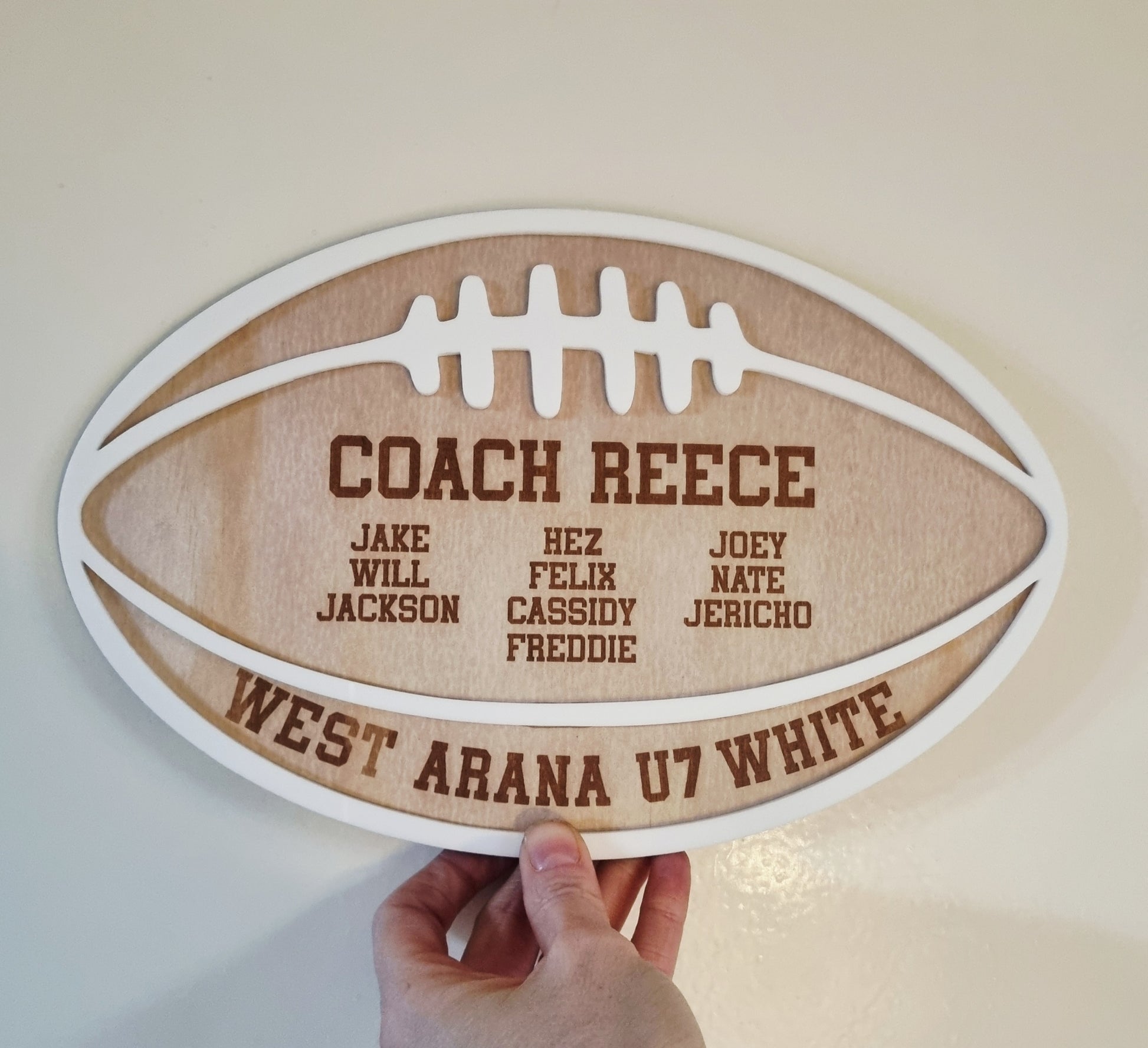 Football Coach Gift Plaque – Personalised AFL Team Keepsake