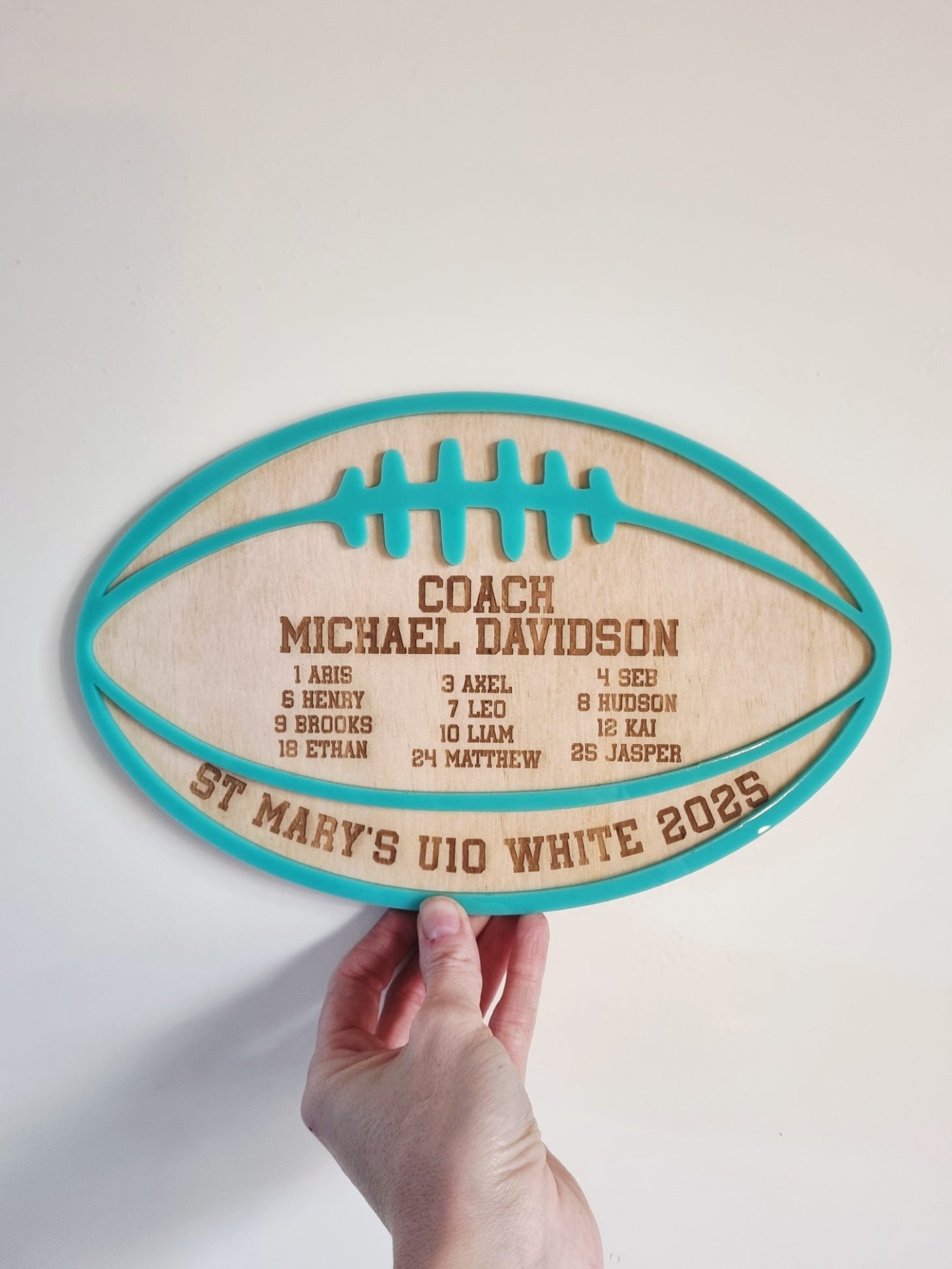 Football Coach Gift Plaque – Personalised AFL Team Keepsake