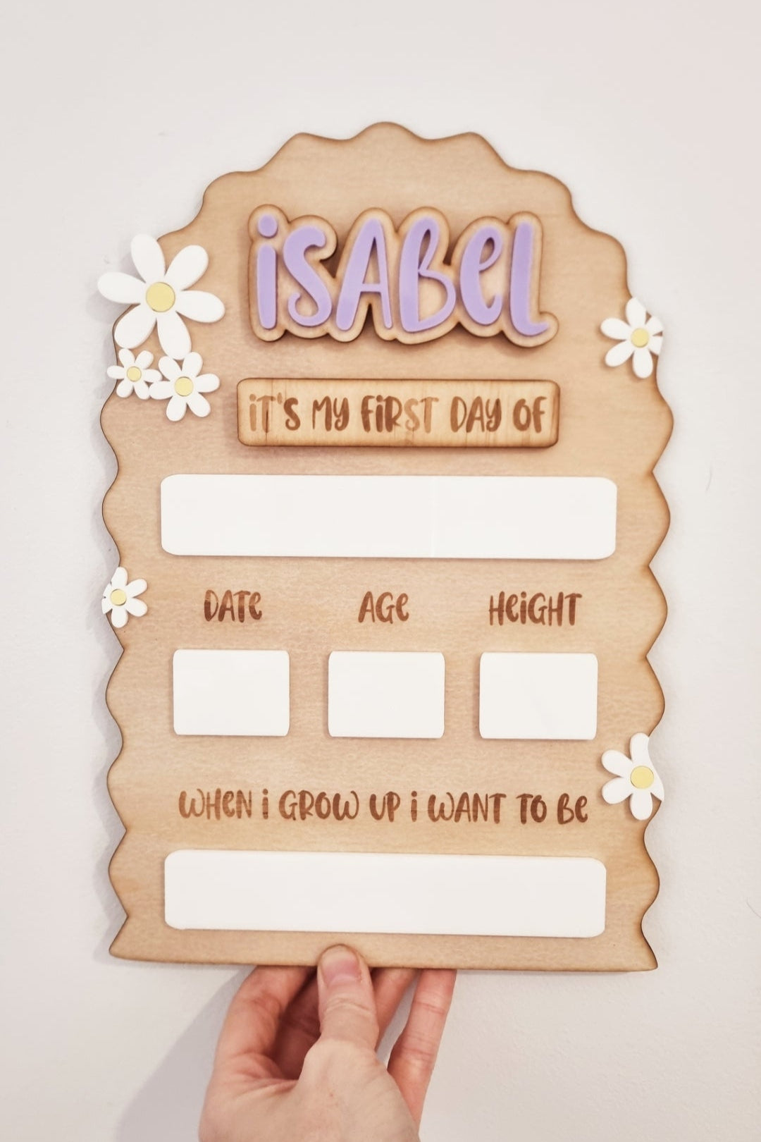 First Day of School Interchangeable Board – Personalised Reusable Photo Prop