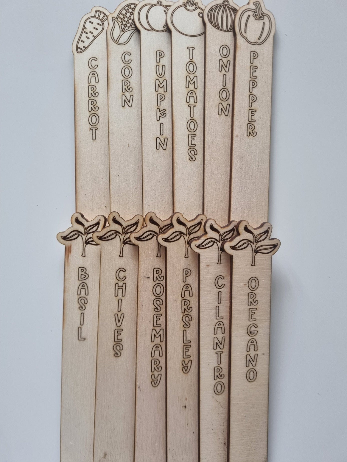 Vegetable Garden Engraved Label Set, Herb Garden Markers, Garden Decoration, Eco Friendly Plant Sign