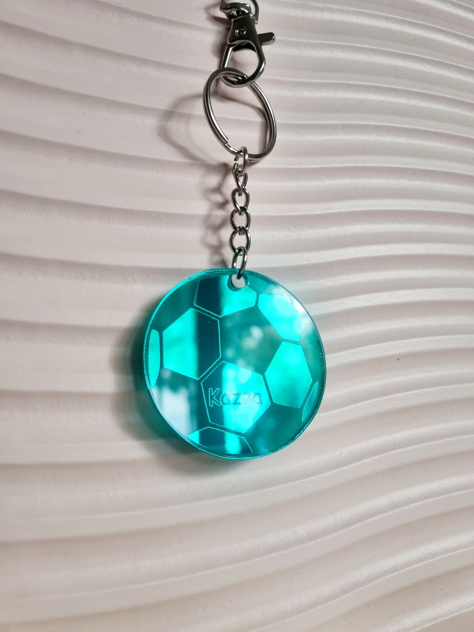 Personalised Soccer Ball Acrylic Keyring, Keychain, Soccer Gift, Engraved Team Gift
