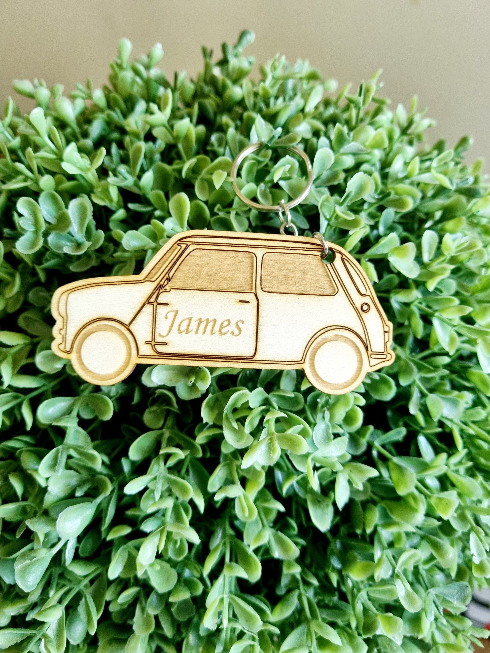 Personalised Classic Car Keyring, Keychain, Car Lovers Gift