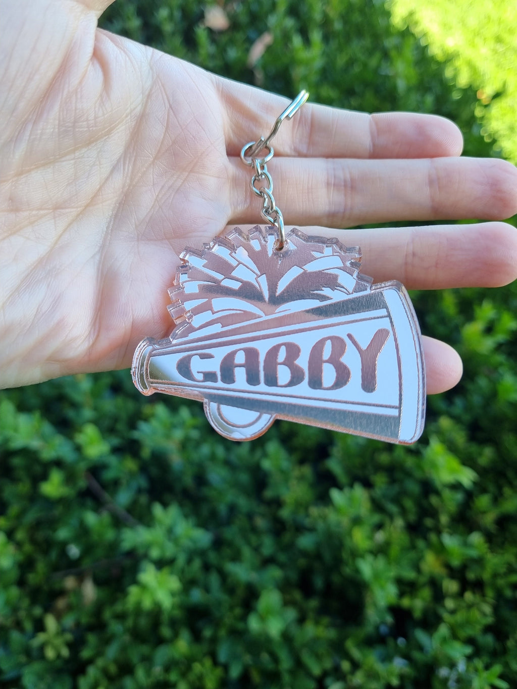 Personalised Cheer Acrylic Keyring, Keychain, Cheer Gift, Engraved Team Gift