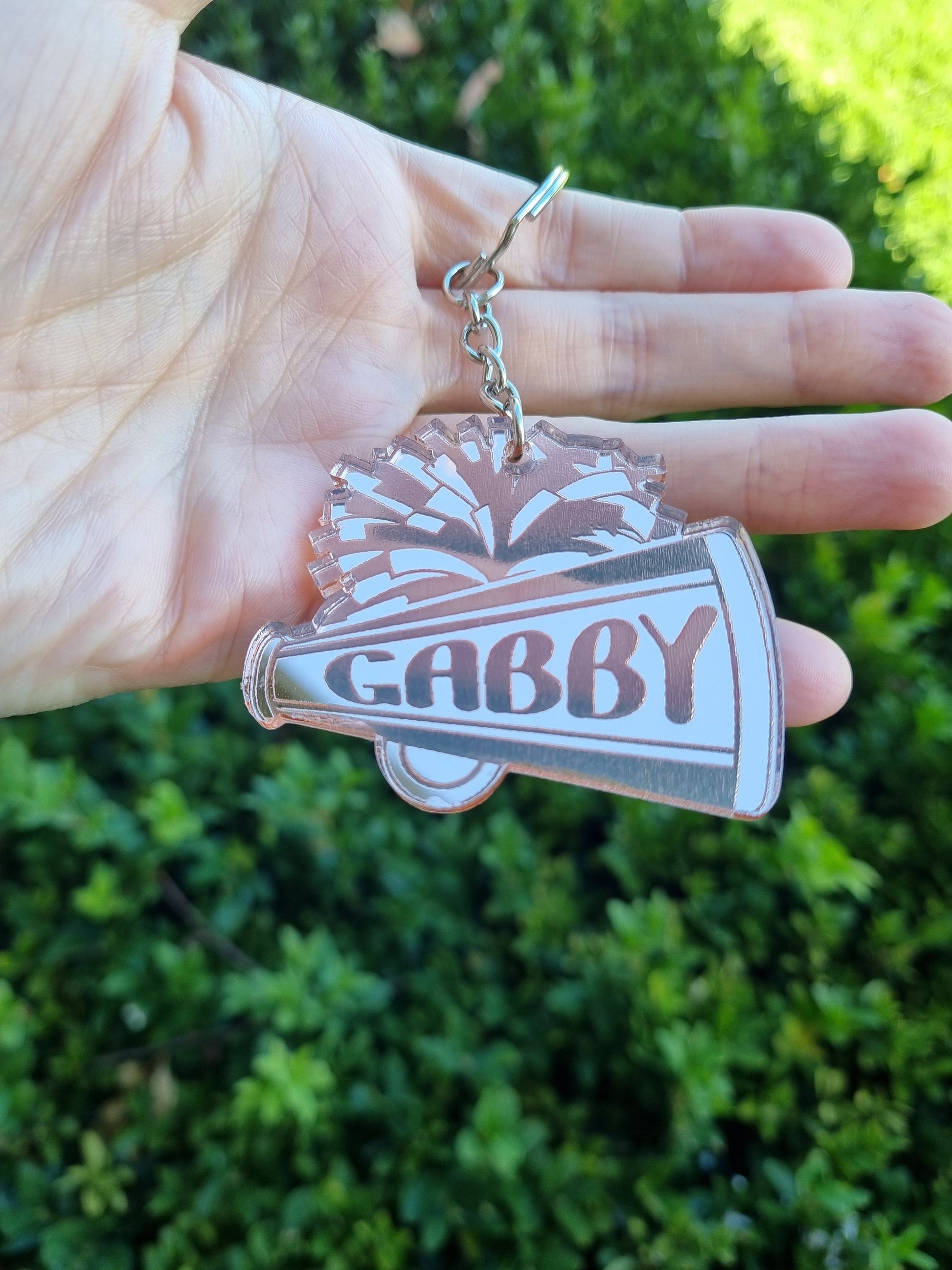 Personalised Cheer Acrylic Keyring, Keychain, Cheer Gift, Engraved Team Gift