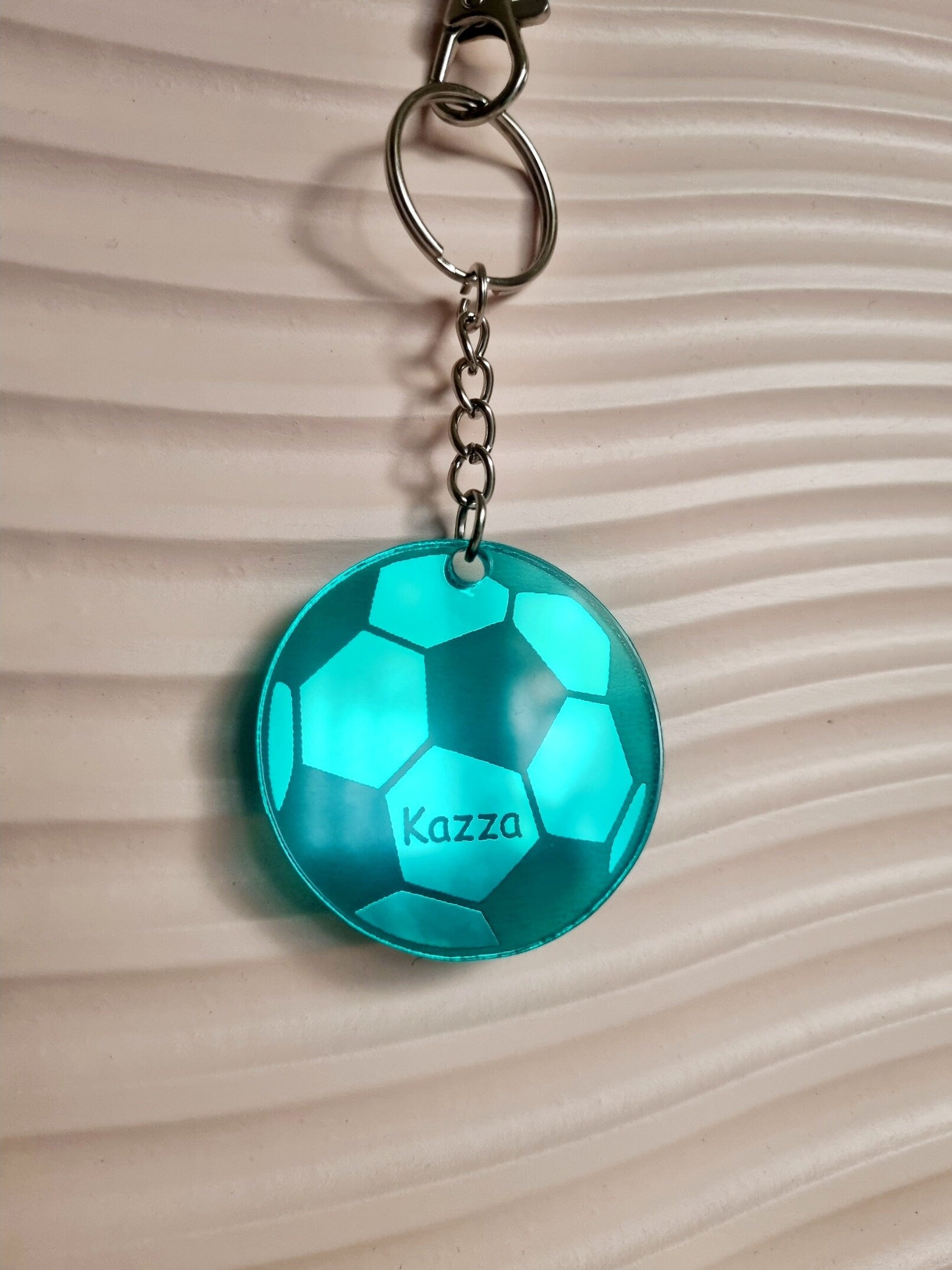 Personalised Soccer Ball Acrylic Keyring, Keychain, Soccer Gift, Engraved Team Gift