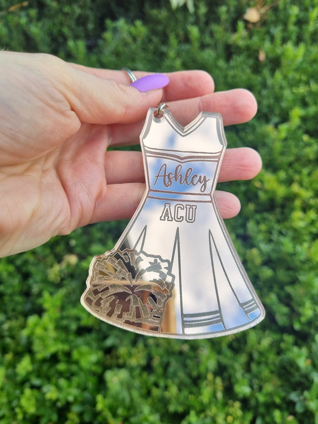 Personalised Cheer Acrylic Keyring, Keychain, Cheer Gift, Engraved Team Gift