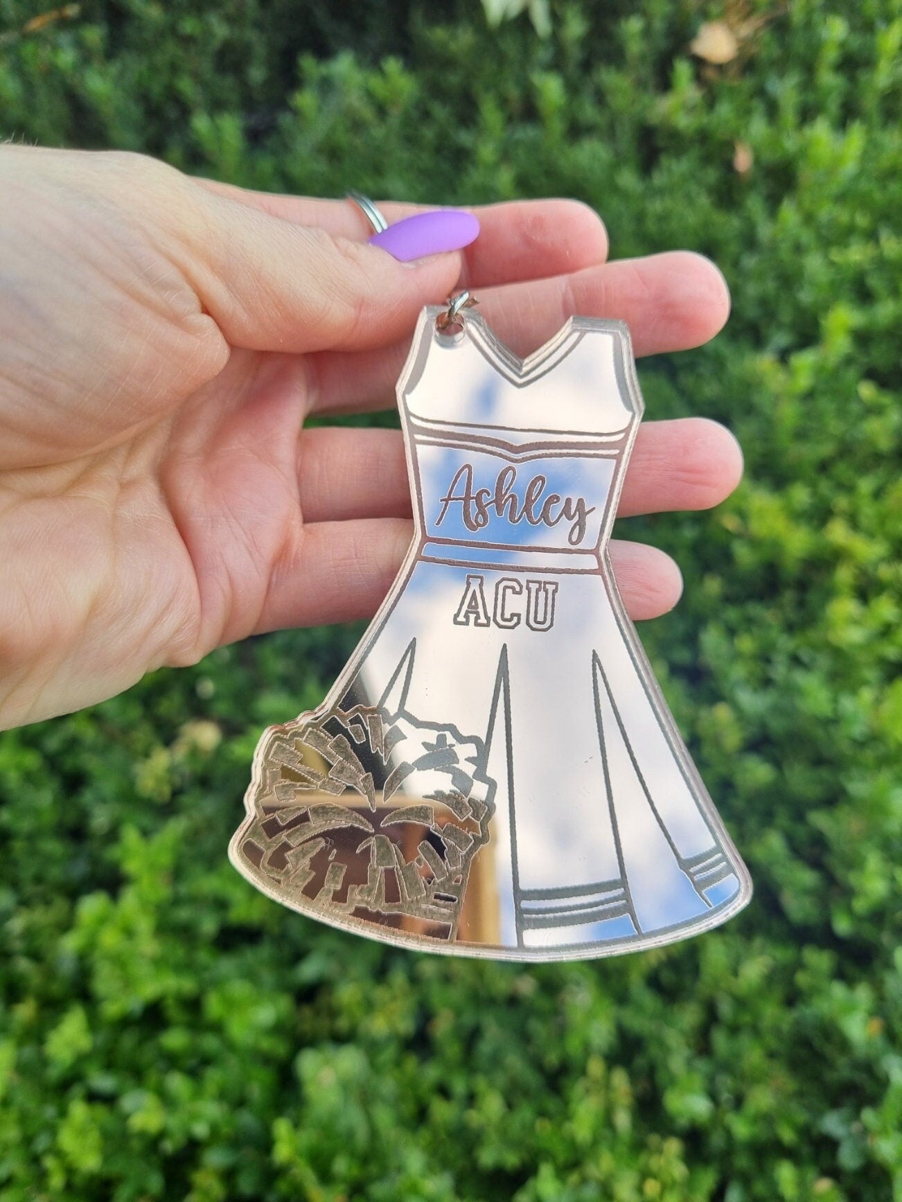 Personalised Cheer Acrylic Keyring, Keychain, Cheer Gift, Engraved Team Gift