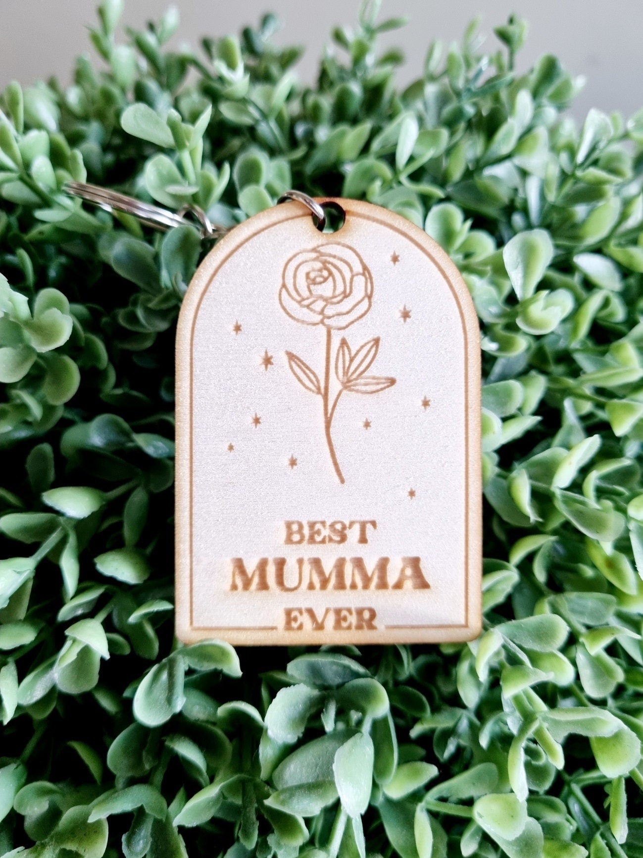 Best Mumma Ever Wooden Keyring, Keychain, Gift for Mum, Engraved Gift