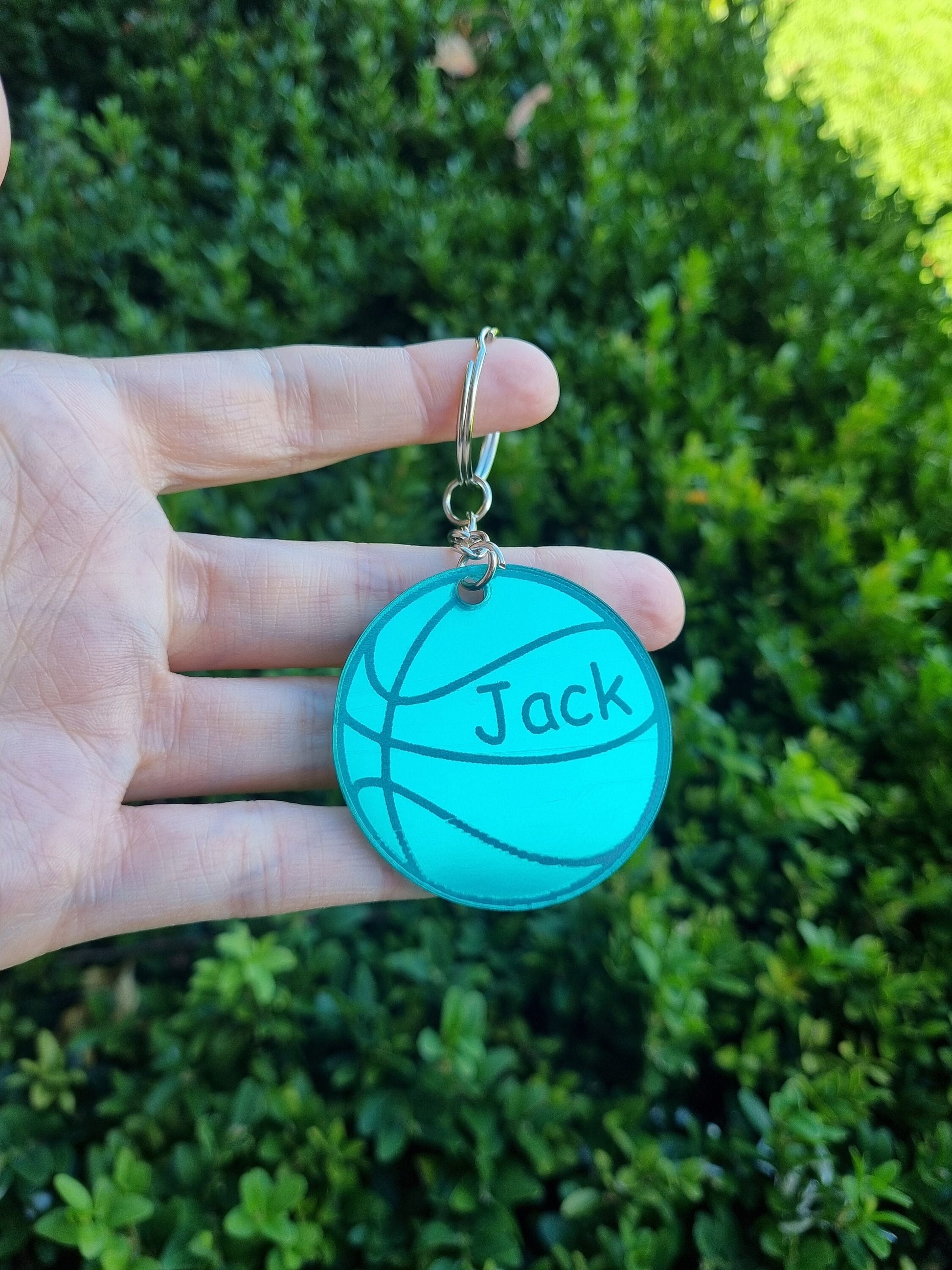 Personalised Basketball Keyring, Custom Bball Keychain, Basketball Player Gift, Basketball Coach Gift, Team Accessories