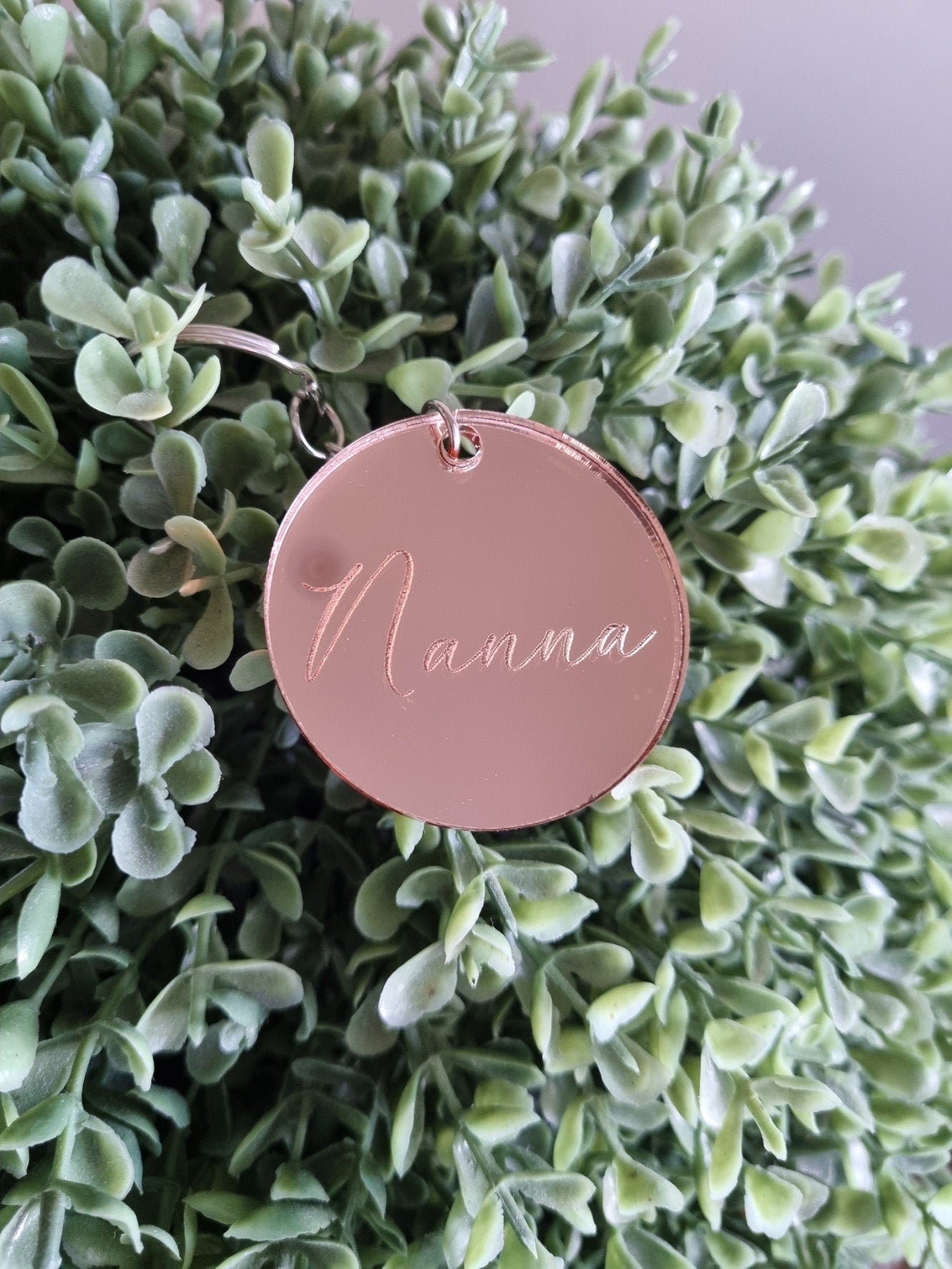 Mum Keyring, Custom Mirrored Acrylic Keyring, Mothers Day Gift, Nanna Keyring