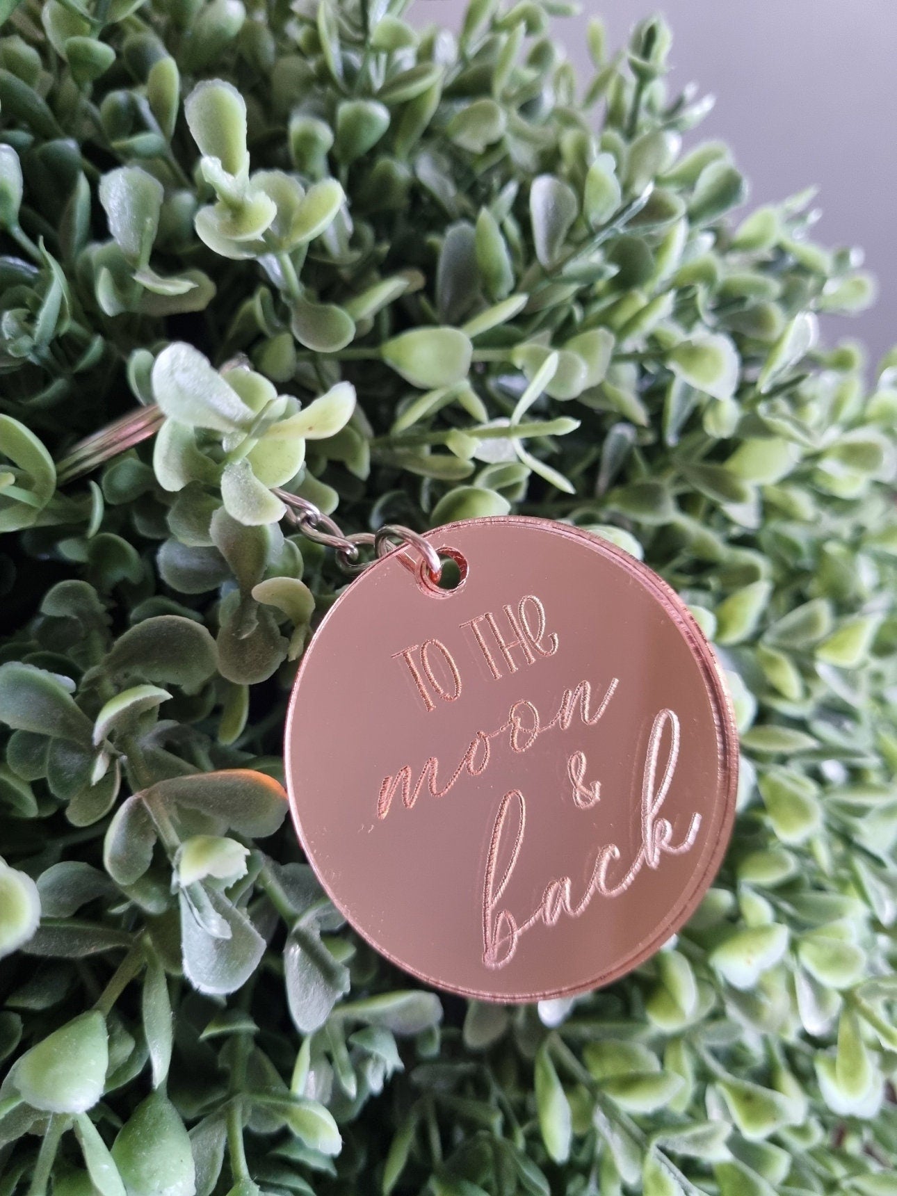 To the Moon and Back Keyring, Mirrored Acrylic Keyring, Mothers Day Gift, Anniversary Gift