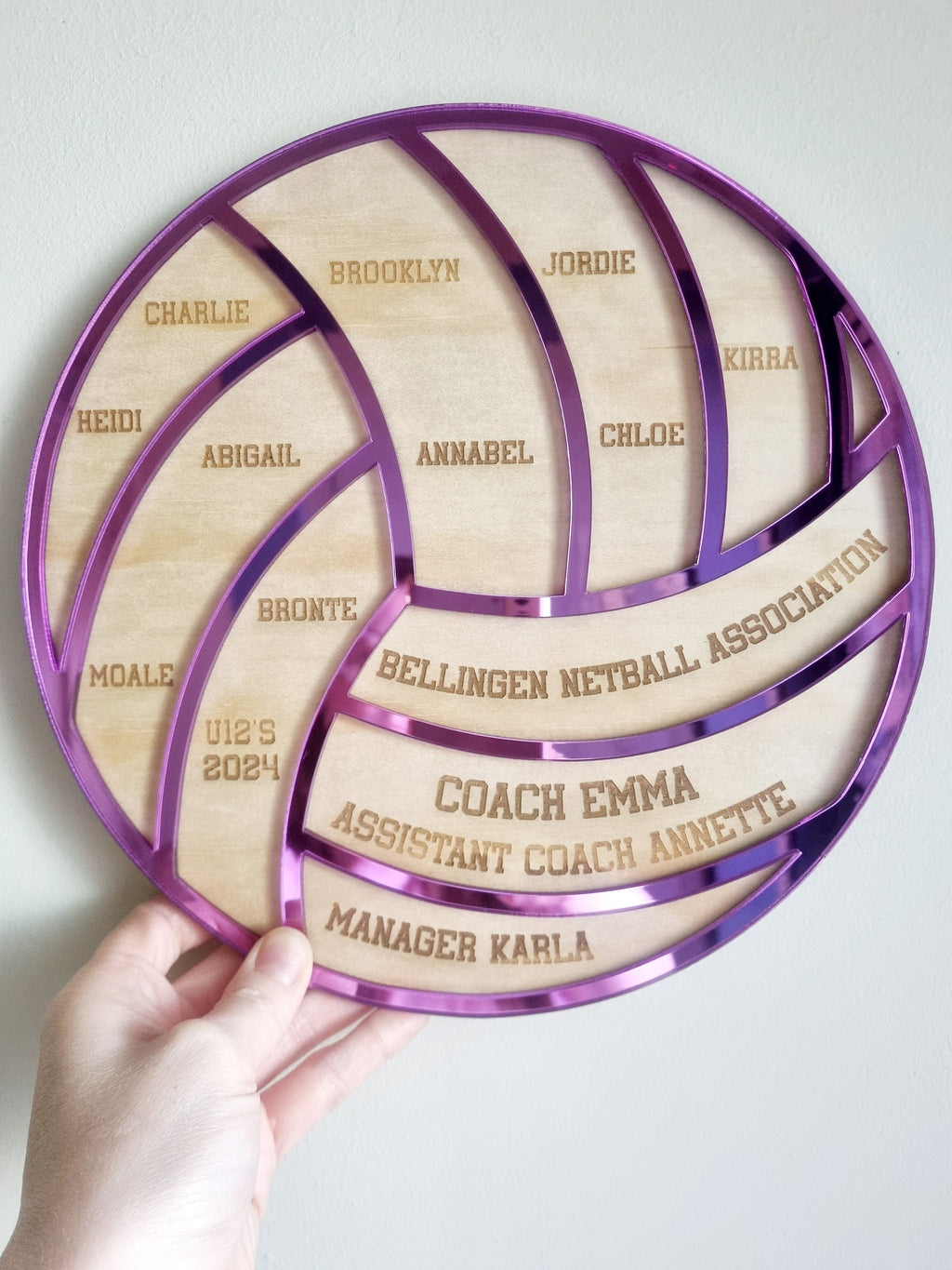 Personalised Netball Coach Plaque, Custom Netball Gift, End of Season Coach Appreciation