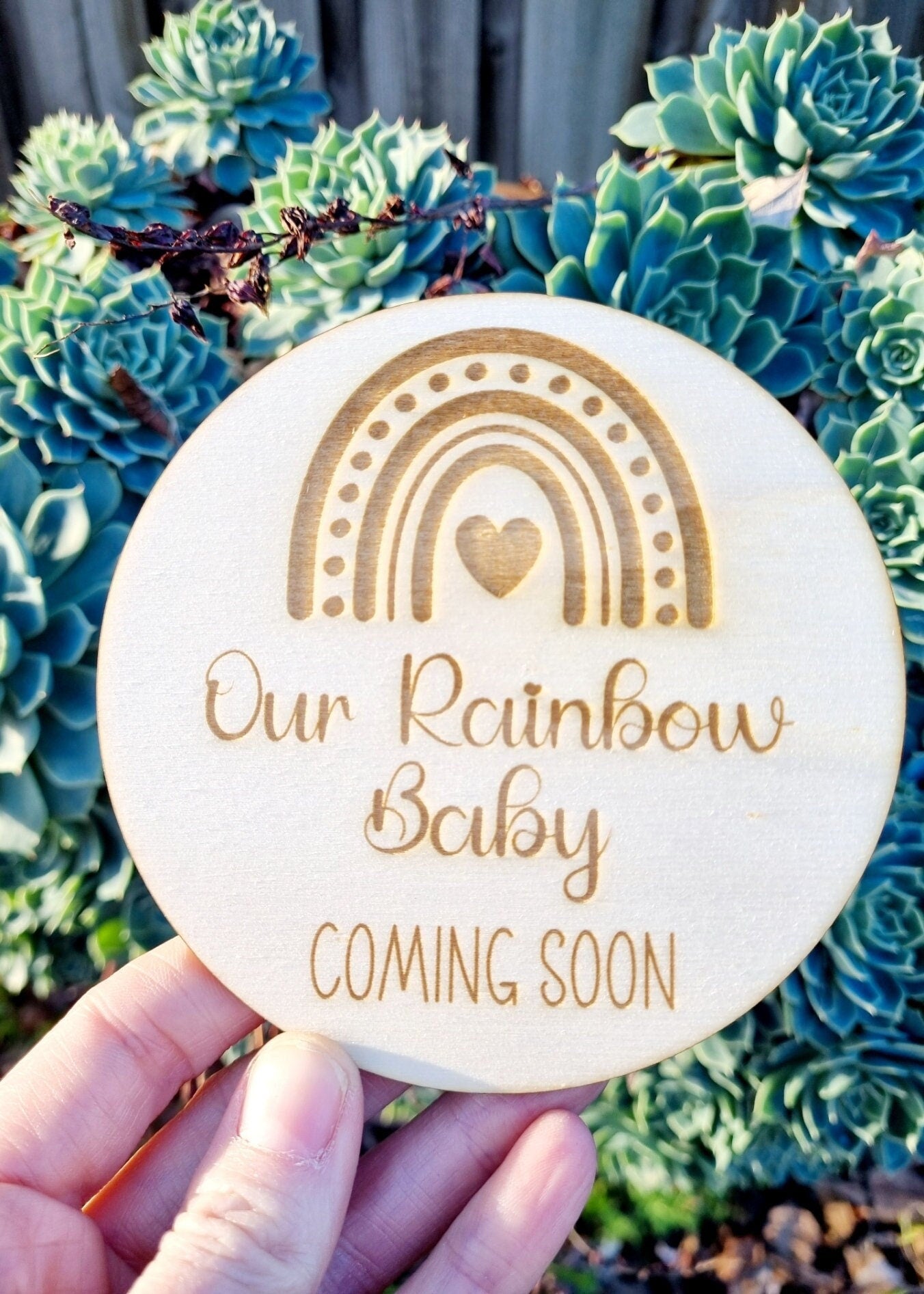 Rainbow Baby Photo Prop, Baby Plaque for Nursery Décor and Special Moments