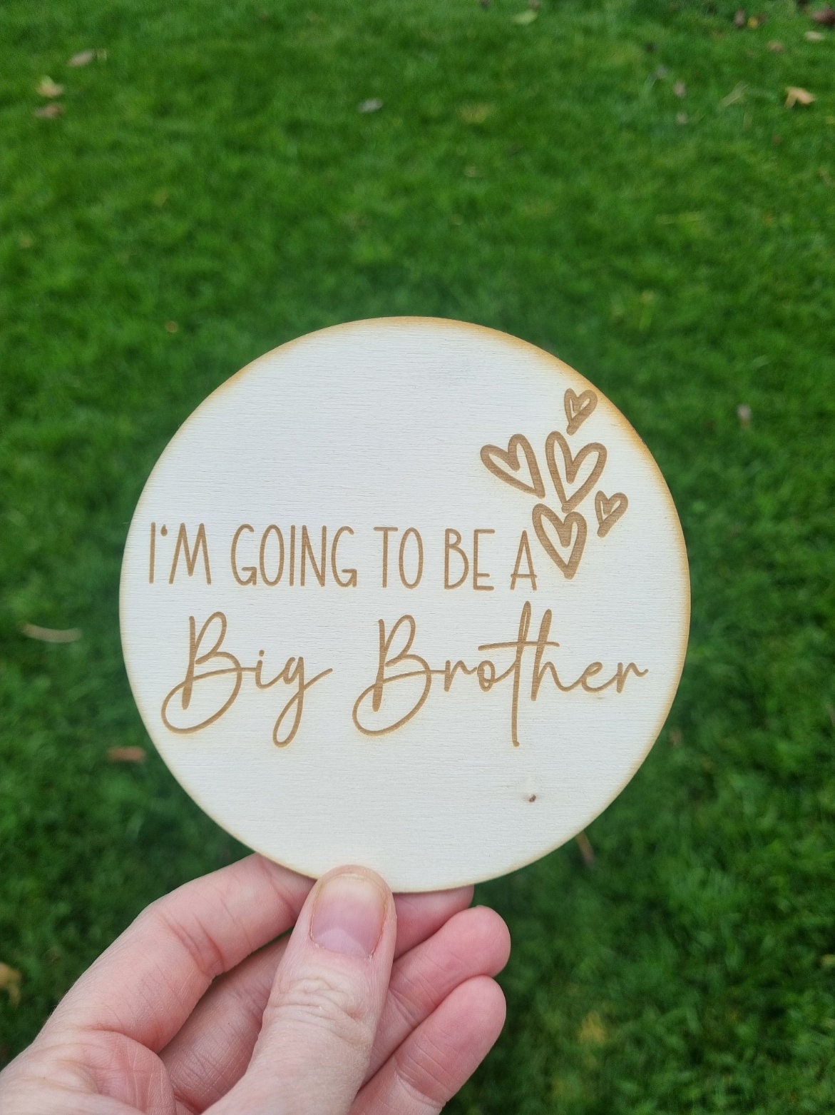 Baby Announcement Board, I'm Going to Be A Big Brother Sign, Cute New Baby Photo Prop, Sibling Reveal Plaque