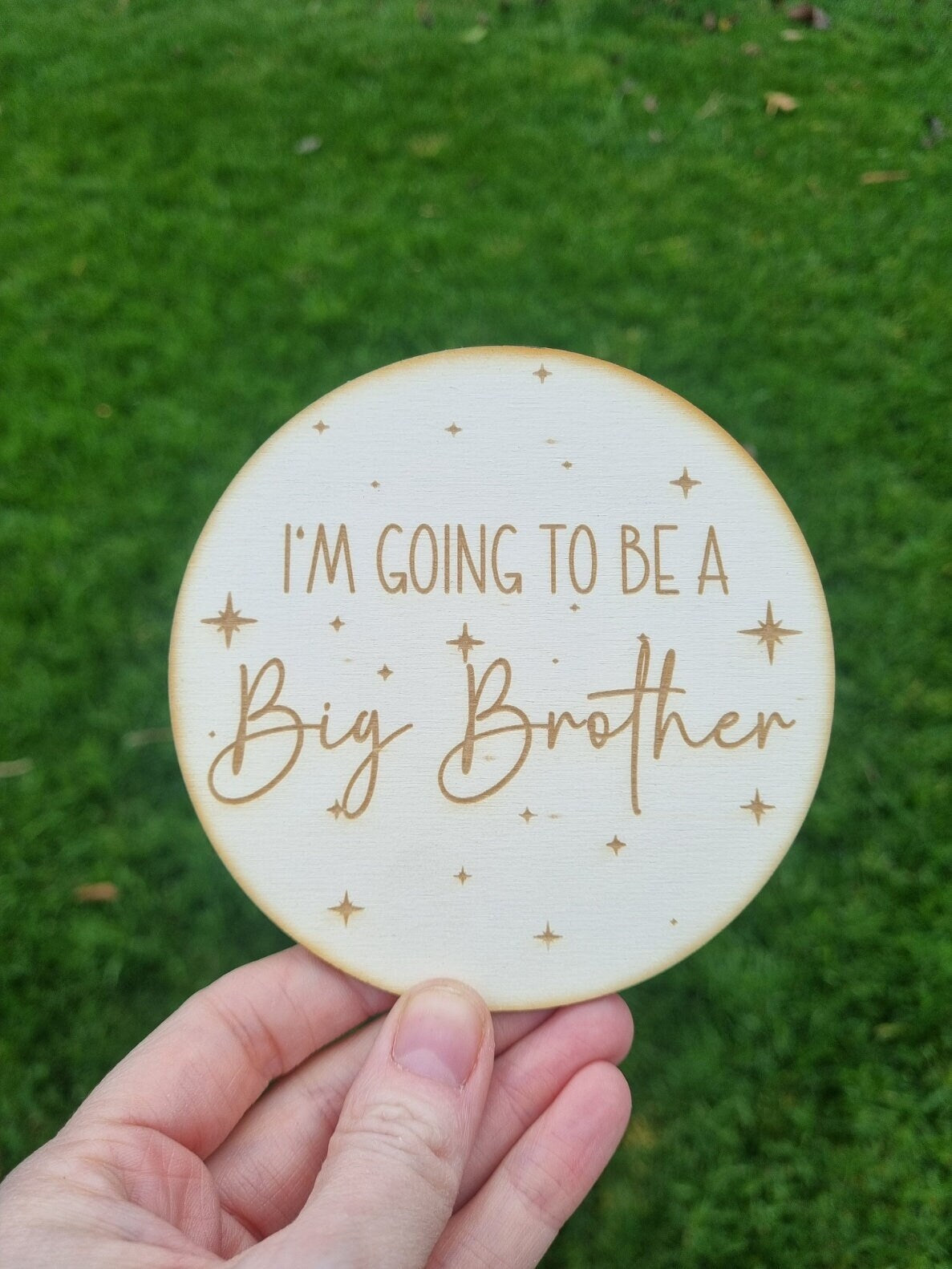 Baby Announcement Board, I'm Going to Be A Big Brother Sign, Cute New Baby Photo Prop, Sibling Reveal Plaque
