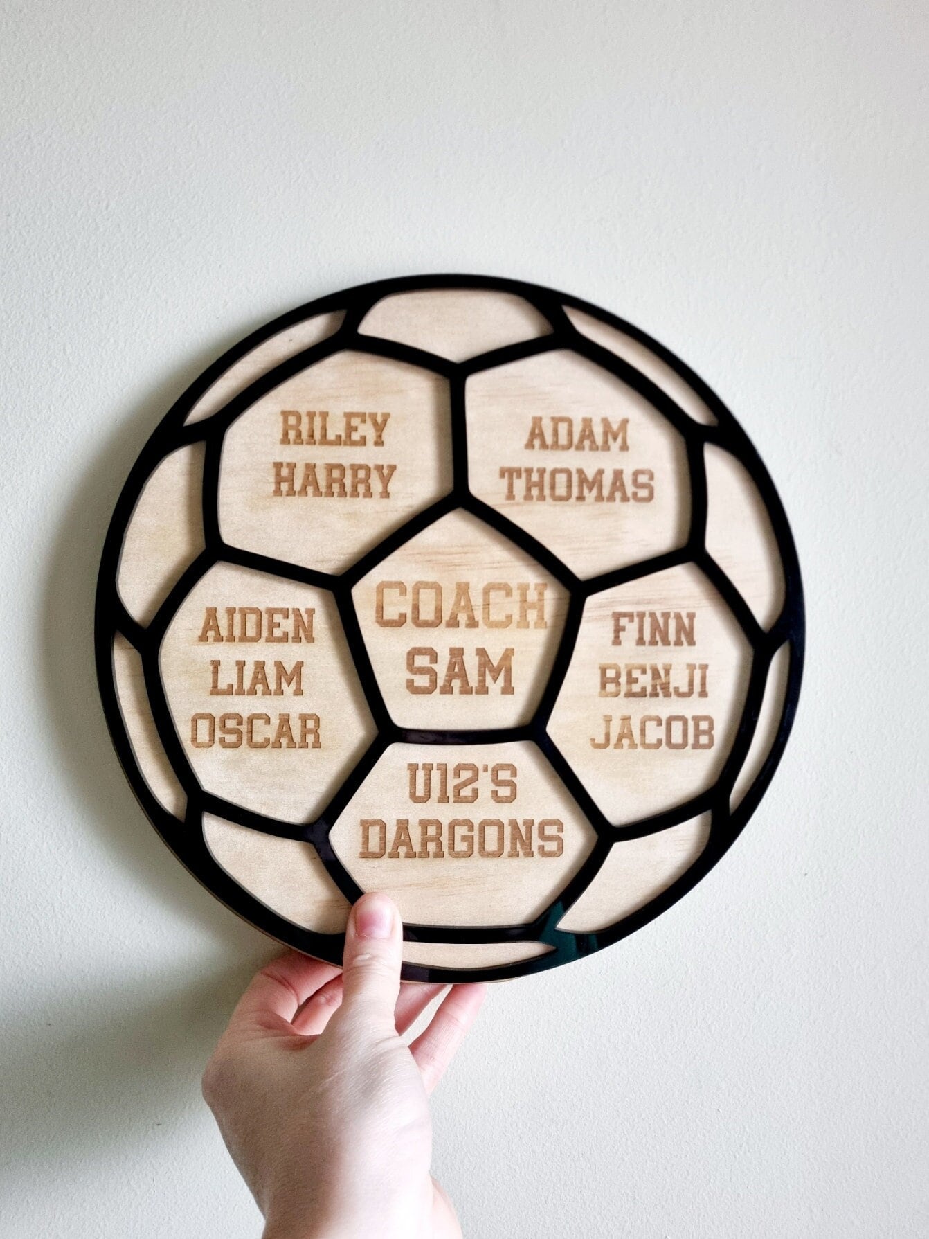 Soccer Coach Gift Plaque, Unique Football Coach Appreciation Present from the Team, Team Gift