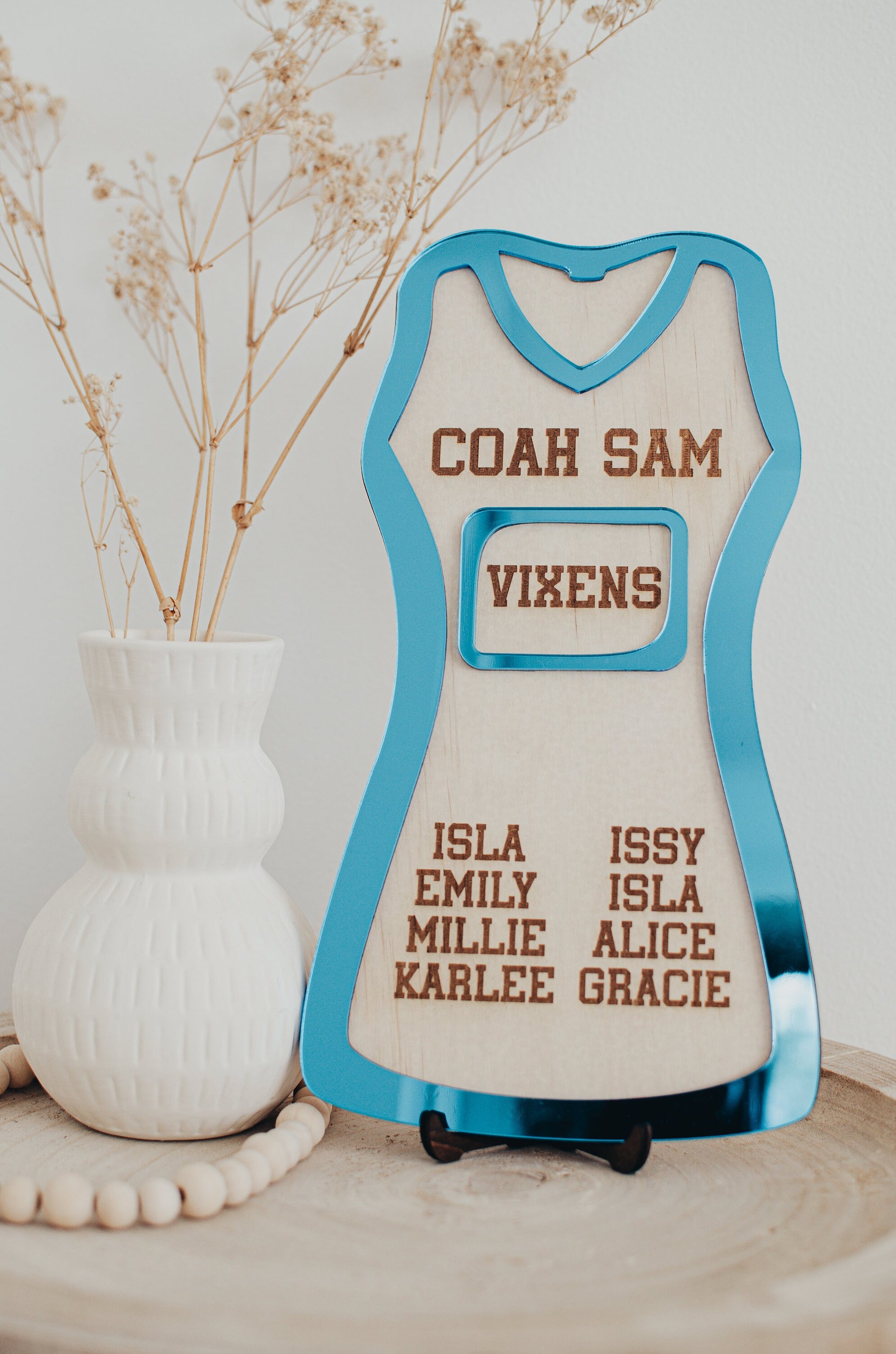 Netball Coach Gift, Coach Plaque, Netball Gift, Engraved Team Gift