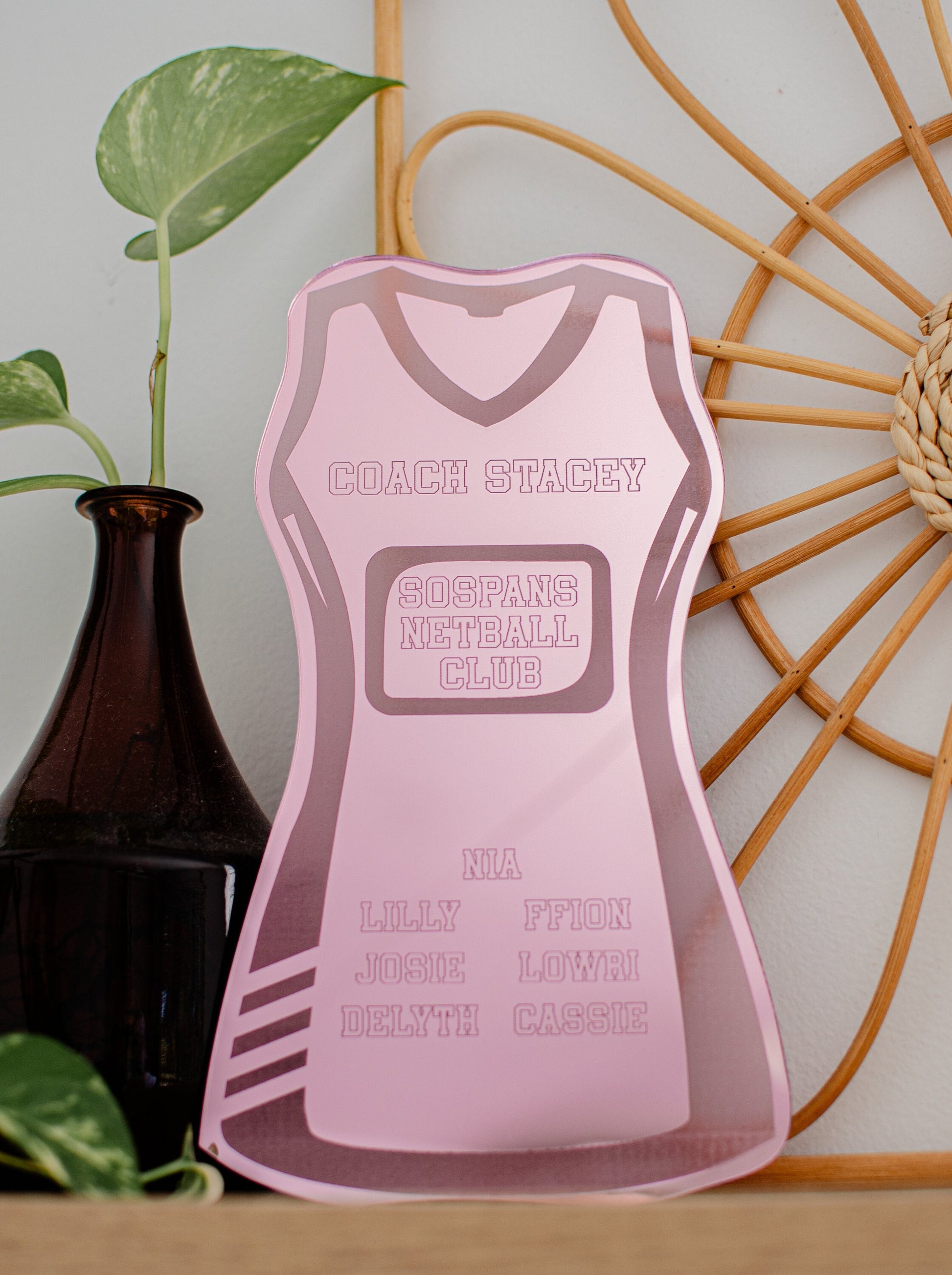 Netball Coach Gift, Coach Plaque, Netball Team Gift, Netball Player Gift
