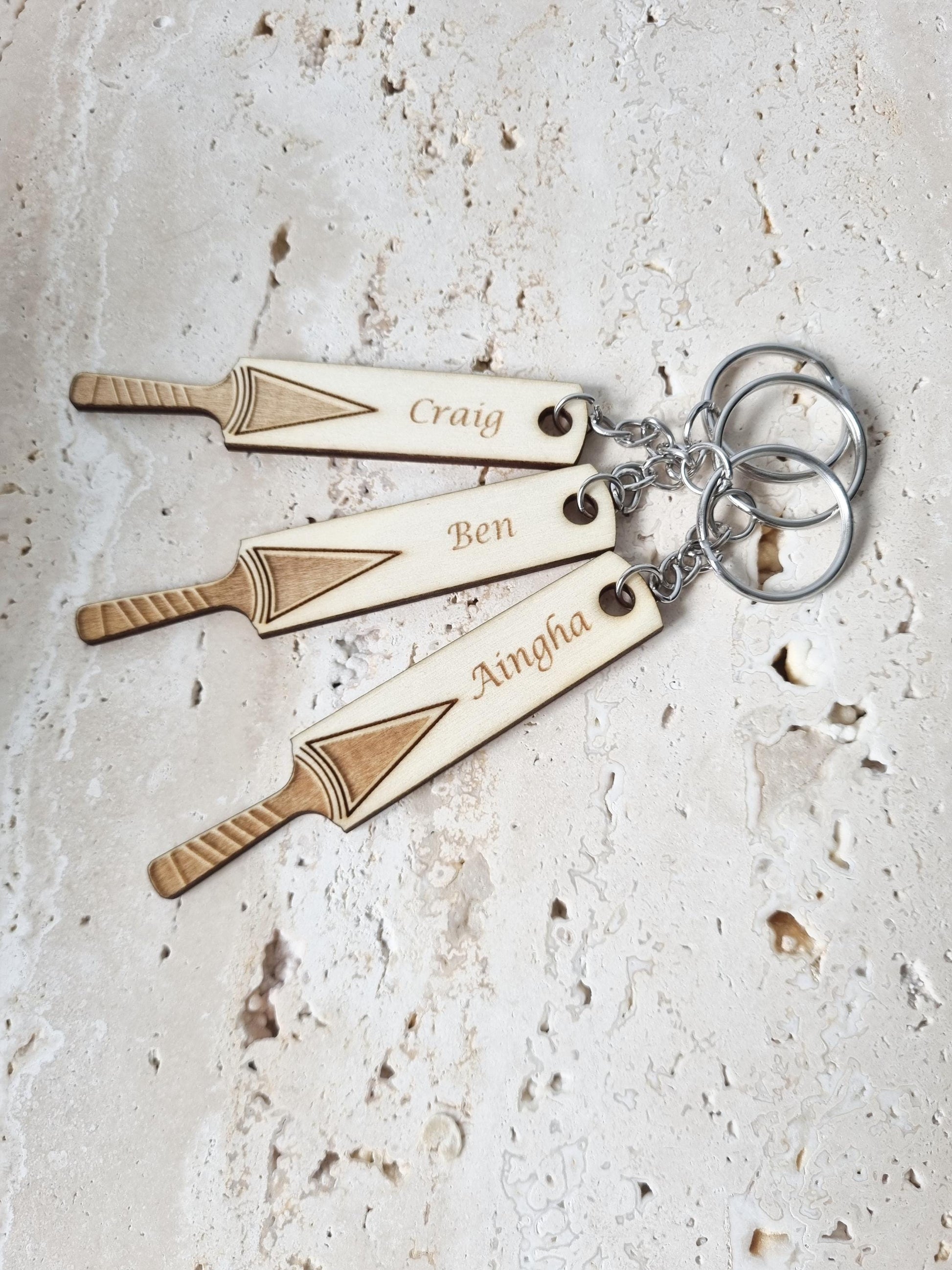 Personalised Cricket Bat Keyring, Keychain, Cricket Lovers, Cricket Team Gift