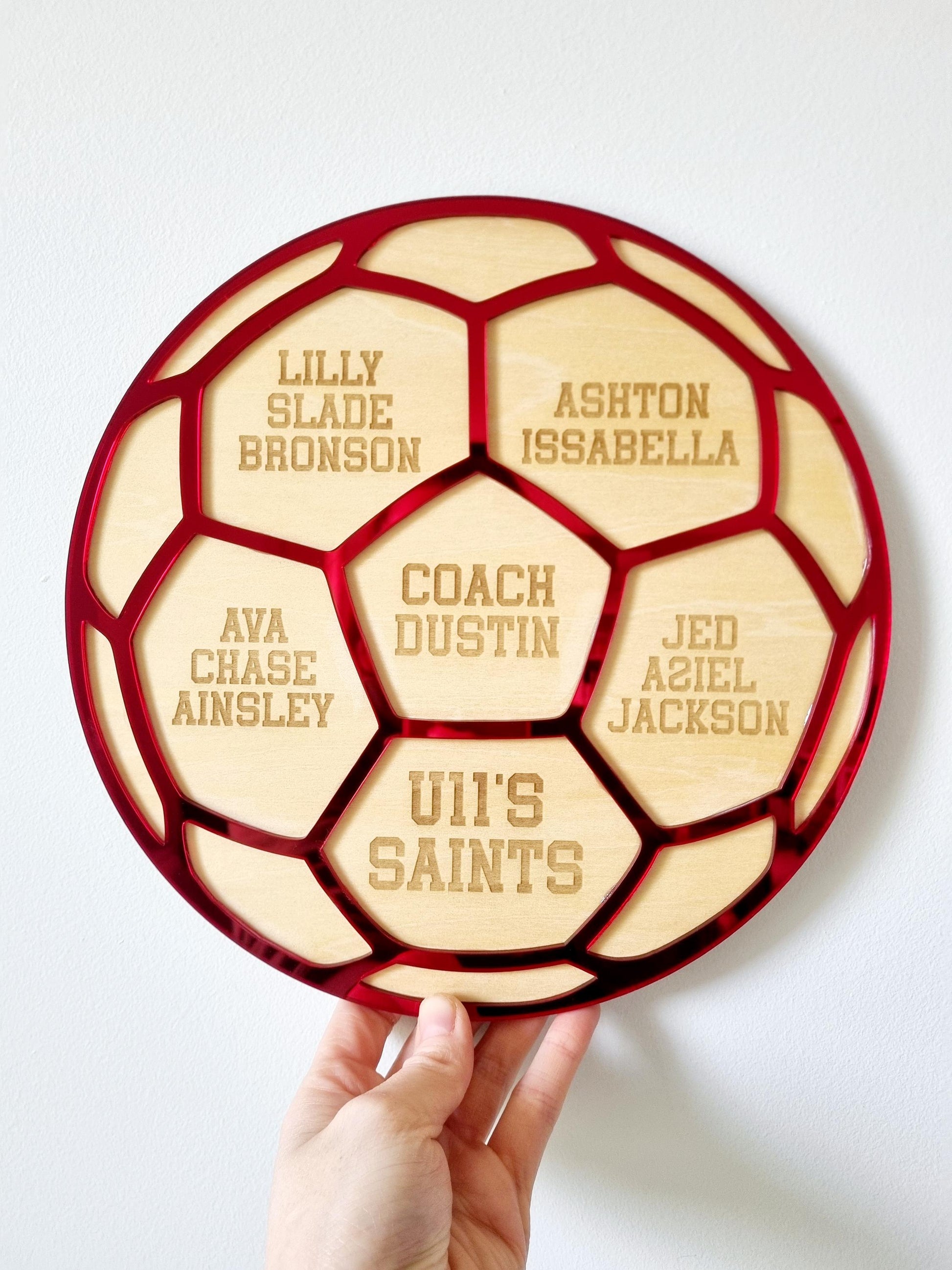 Soccer Coach Gift Plaque, Unique Football Coach Appreciation Present from the Team, Team Gift
