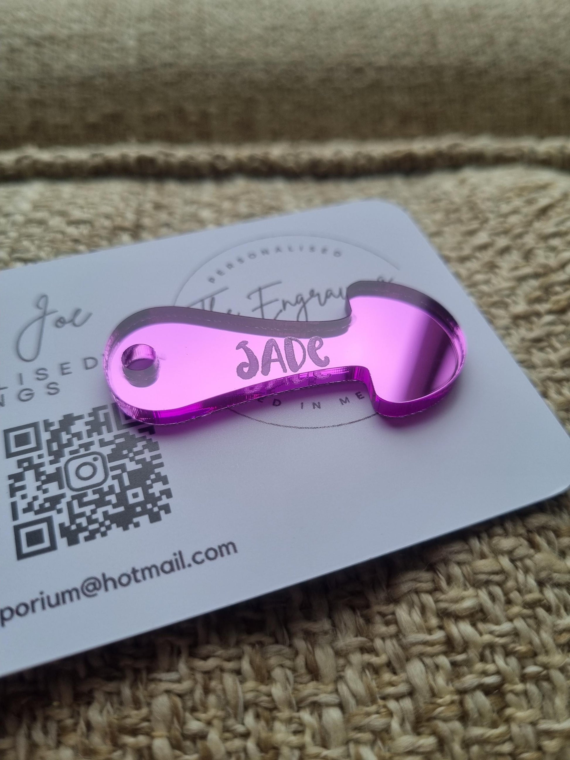 Personalised Trolley Token Keyring, Acrylic Trolley Key, Bulk Trolley Keyring, Shopping Cart Trolley Token