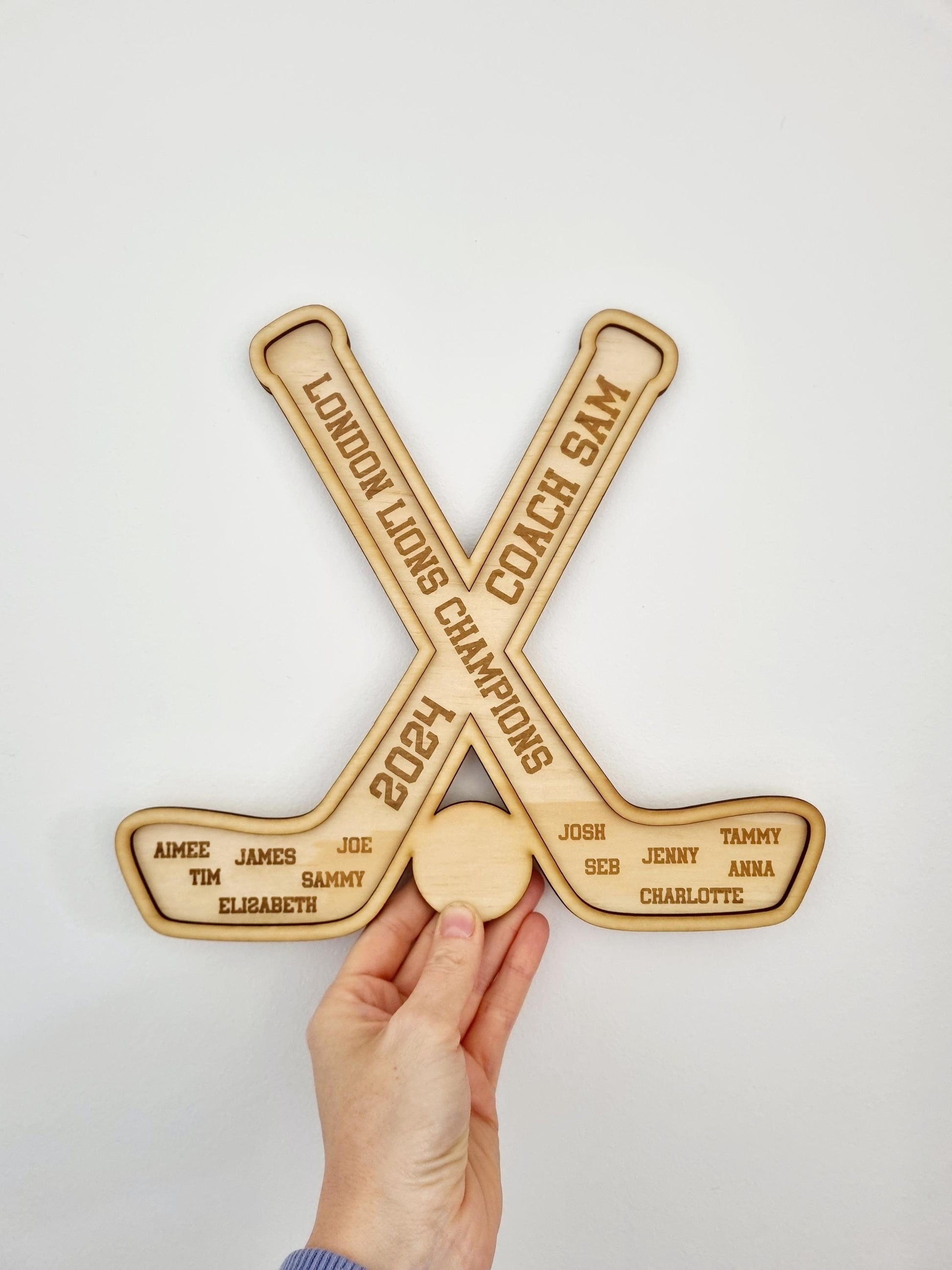 Hockey Coach Plaque, Engraved Team Gift, Hockey Appreciation Present
