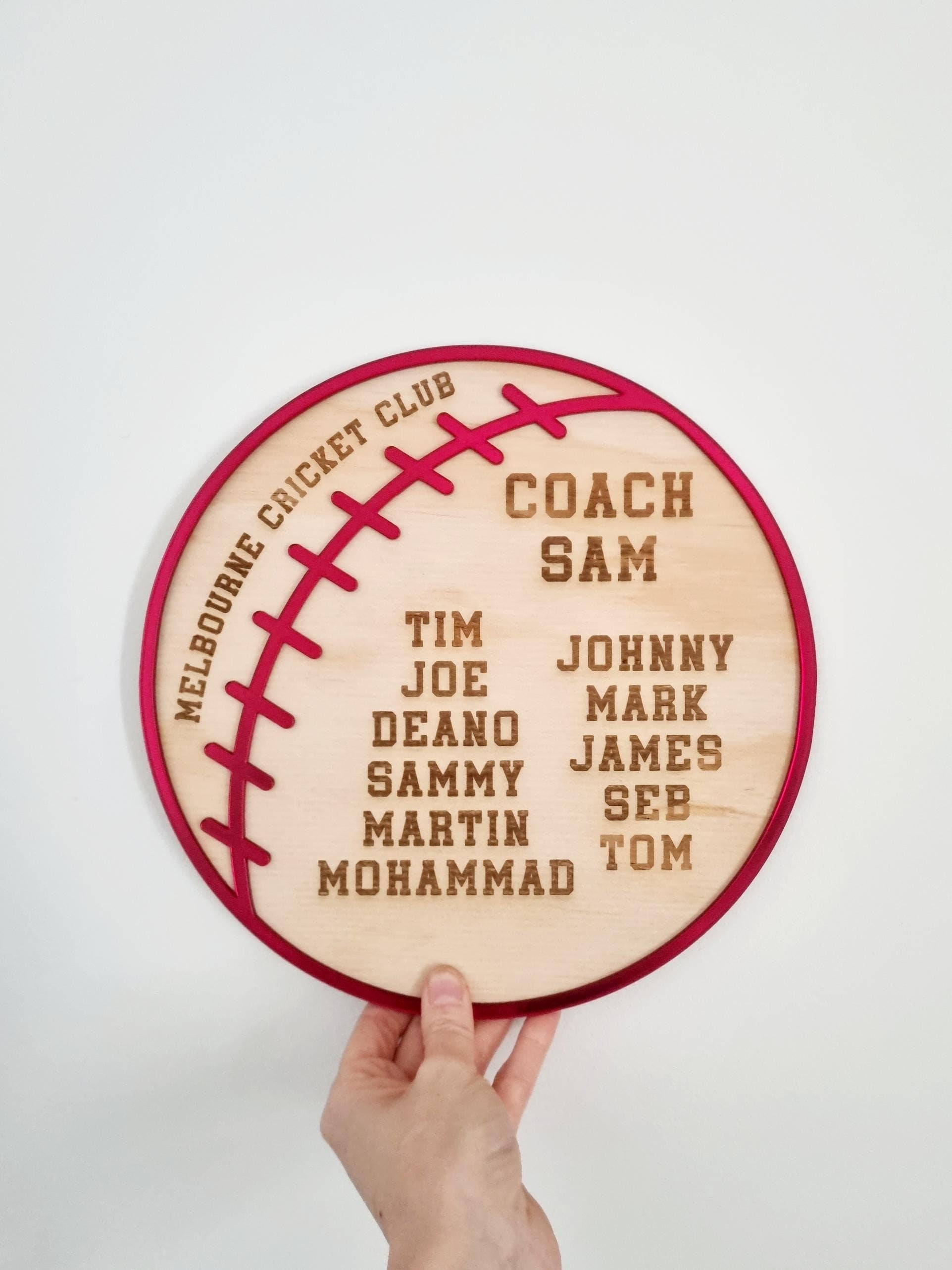 Personalised Cricket Coach Plaque, Custom Cricket Gift, End of Season Coach Appreciation Gift
