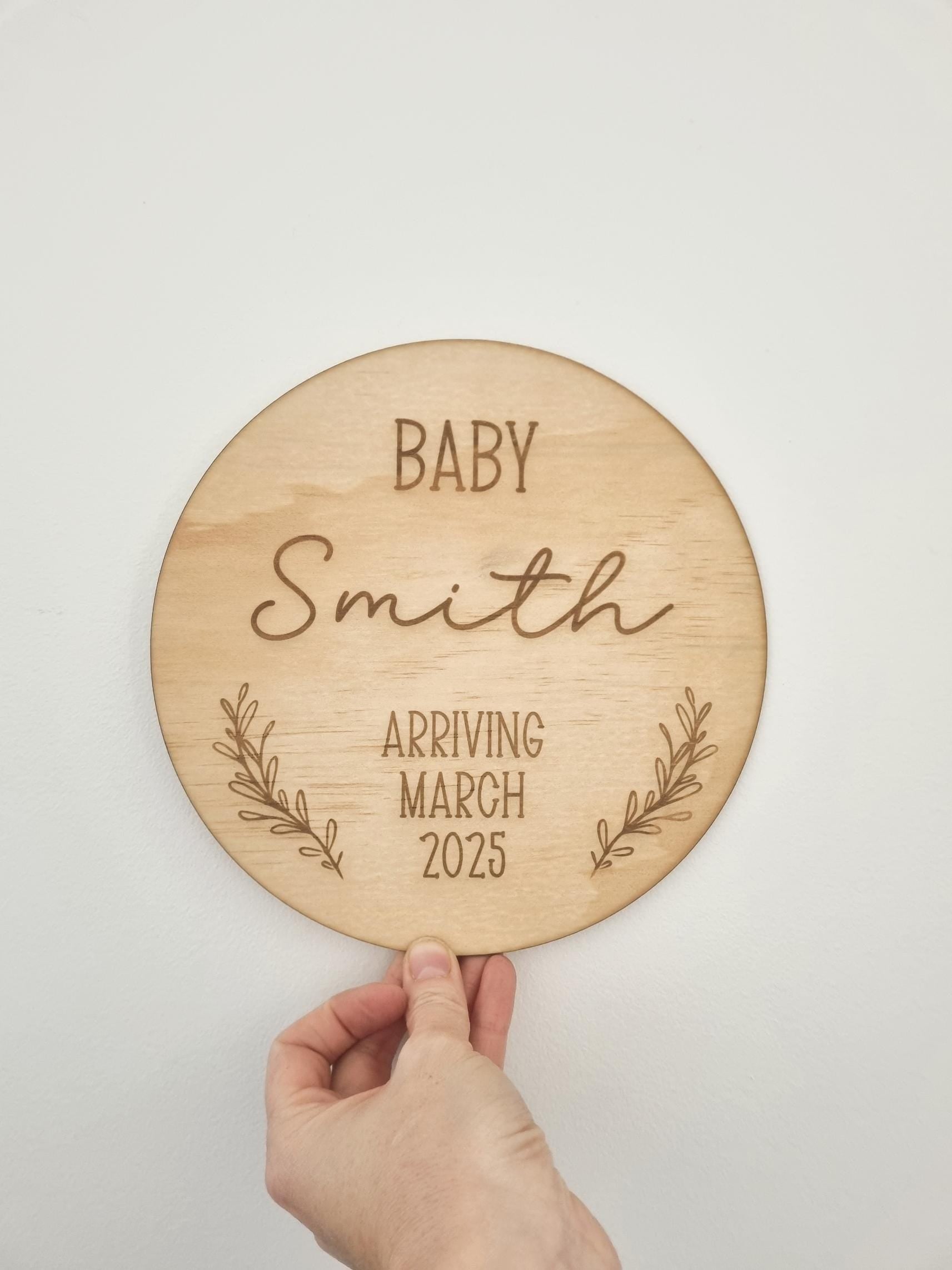 New Baby Coming Soon, Personalised Baby Reveal, Baby Announcement Photo Prop