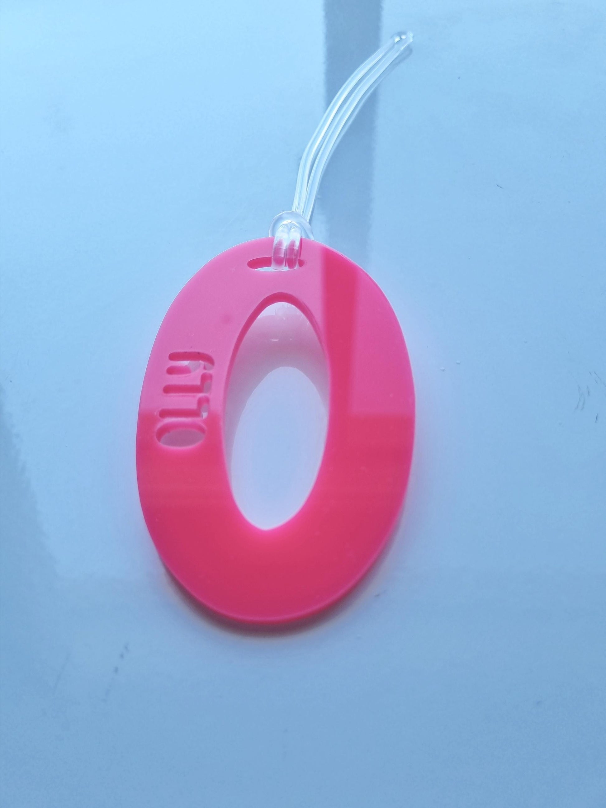 Personalised Letter Bag Tag for Kids, Acrylic Keyring, Custom Backpack Tag & Keychain for Kindergarten
