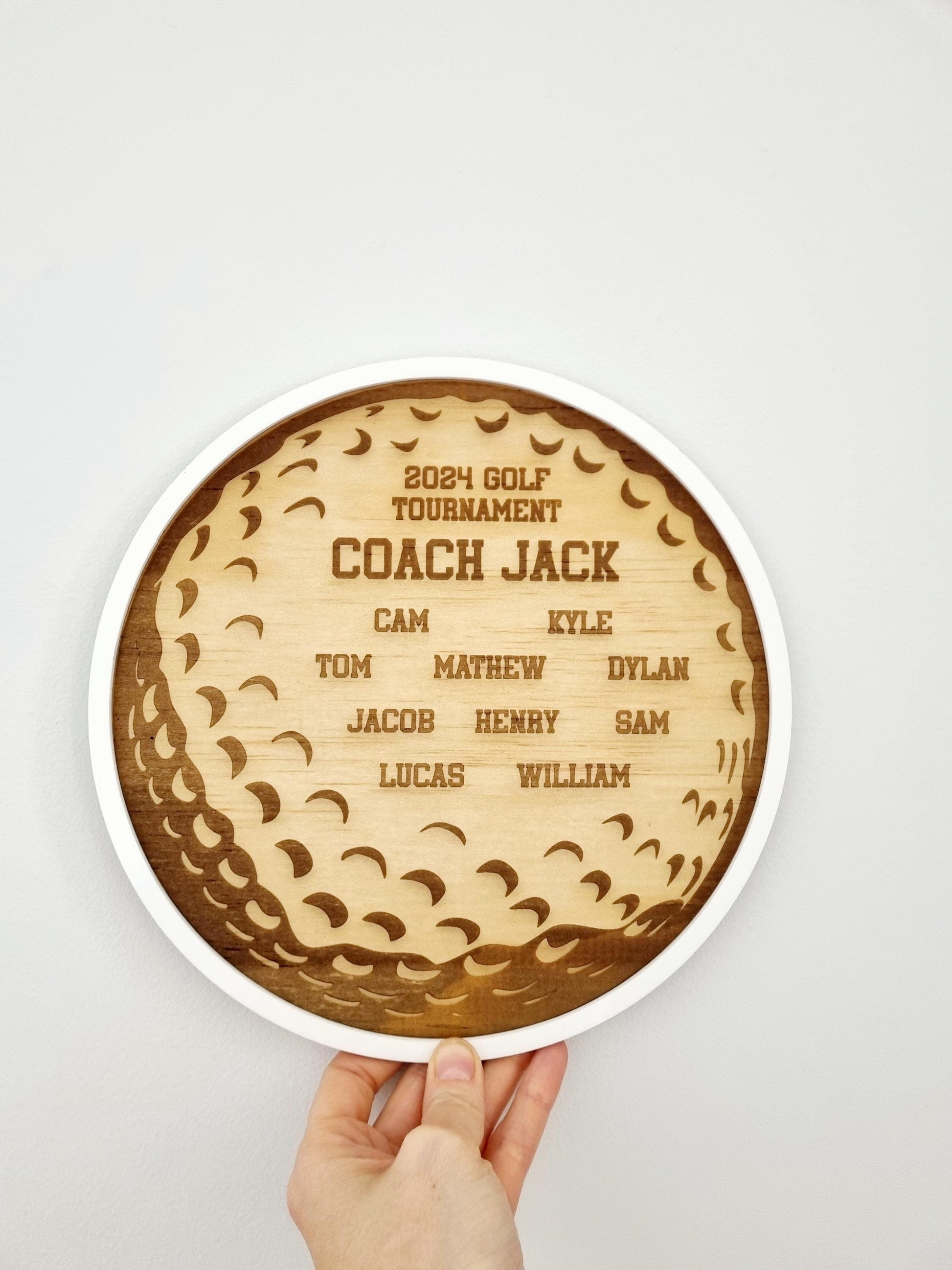 Personalised Golf Coach Plaque, Engraved Golf Team Gift, Custom Golf Coach Gift Idea