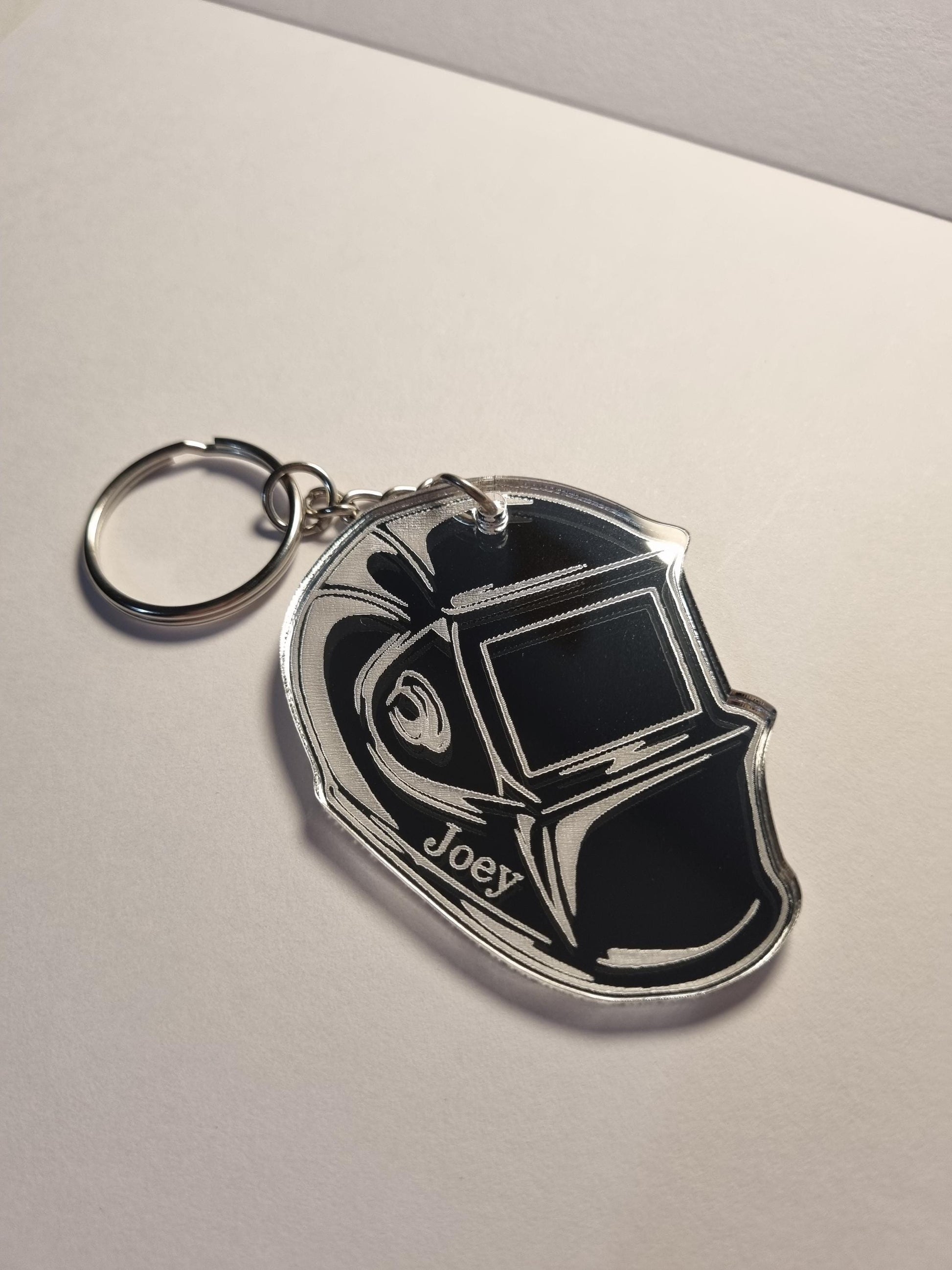 Personalised Welding Helmet Keyring, Custom Welding Mask, Fabricator Gift, Gift fot Dad, Gift for Him