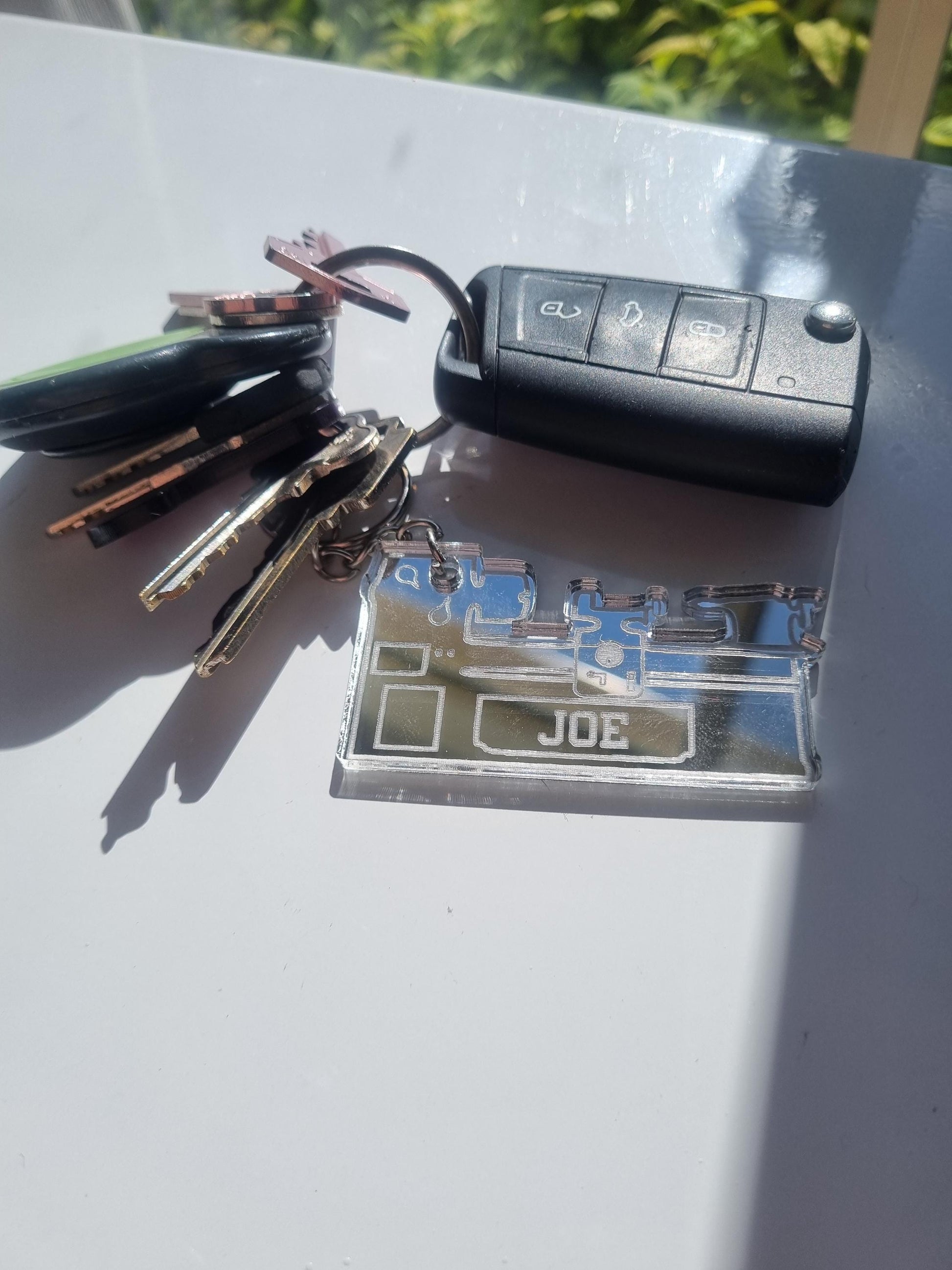 Unique Lathe Keychain for Him - Custom Fabricated Gift for the Ultimate Craftsman